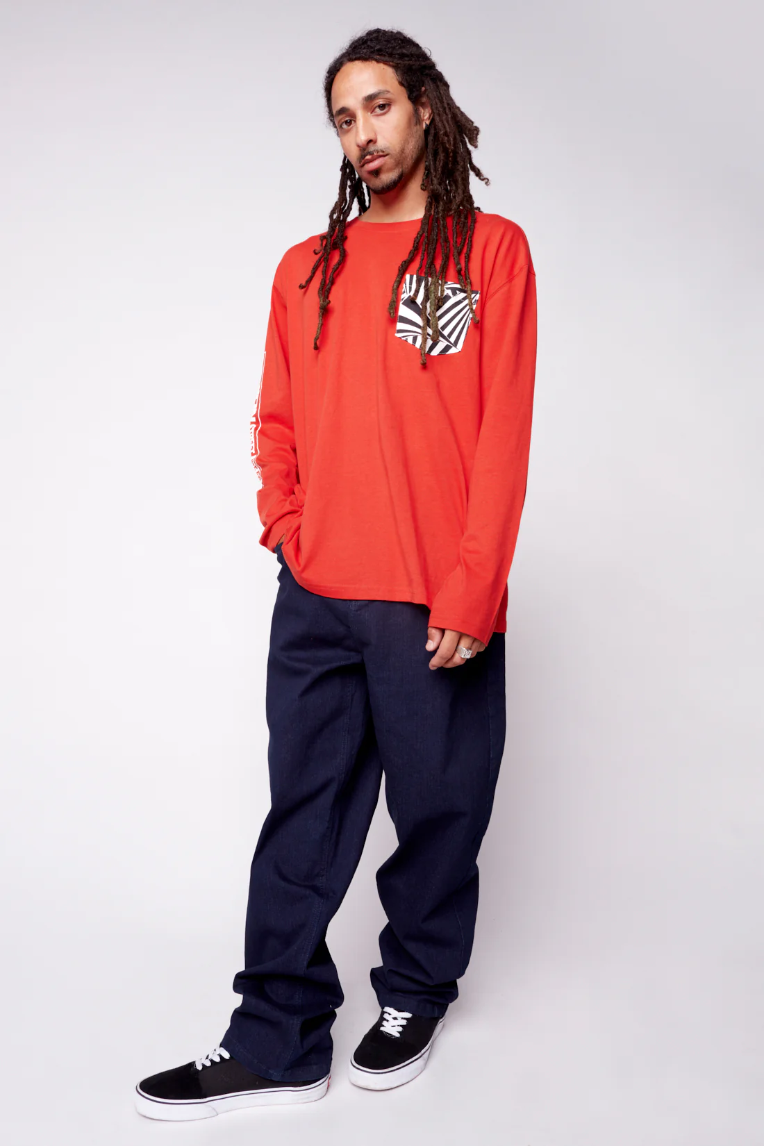 AOP Patch Pocket T-Shirt - Red - Image 5