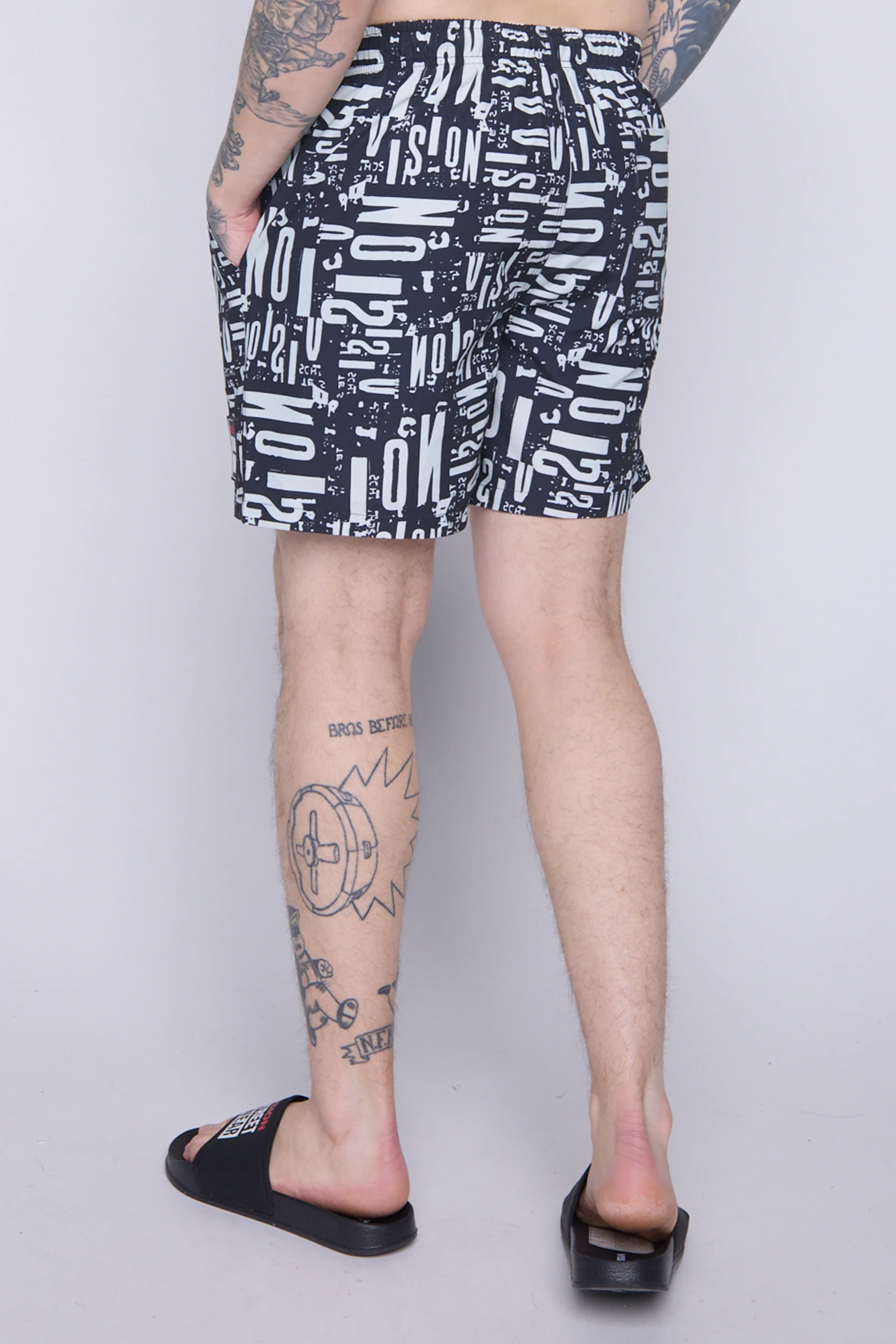Aop Swim Shorts - Black - Image 2