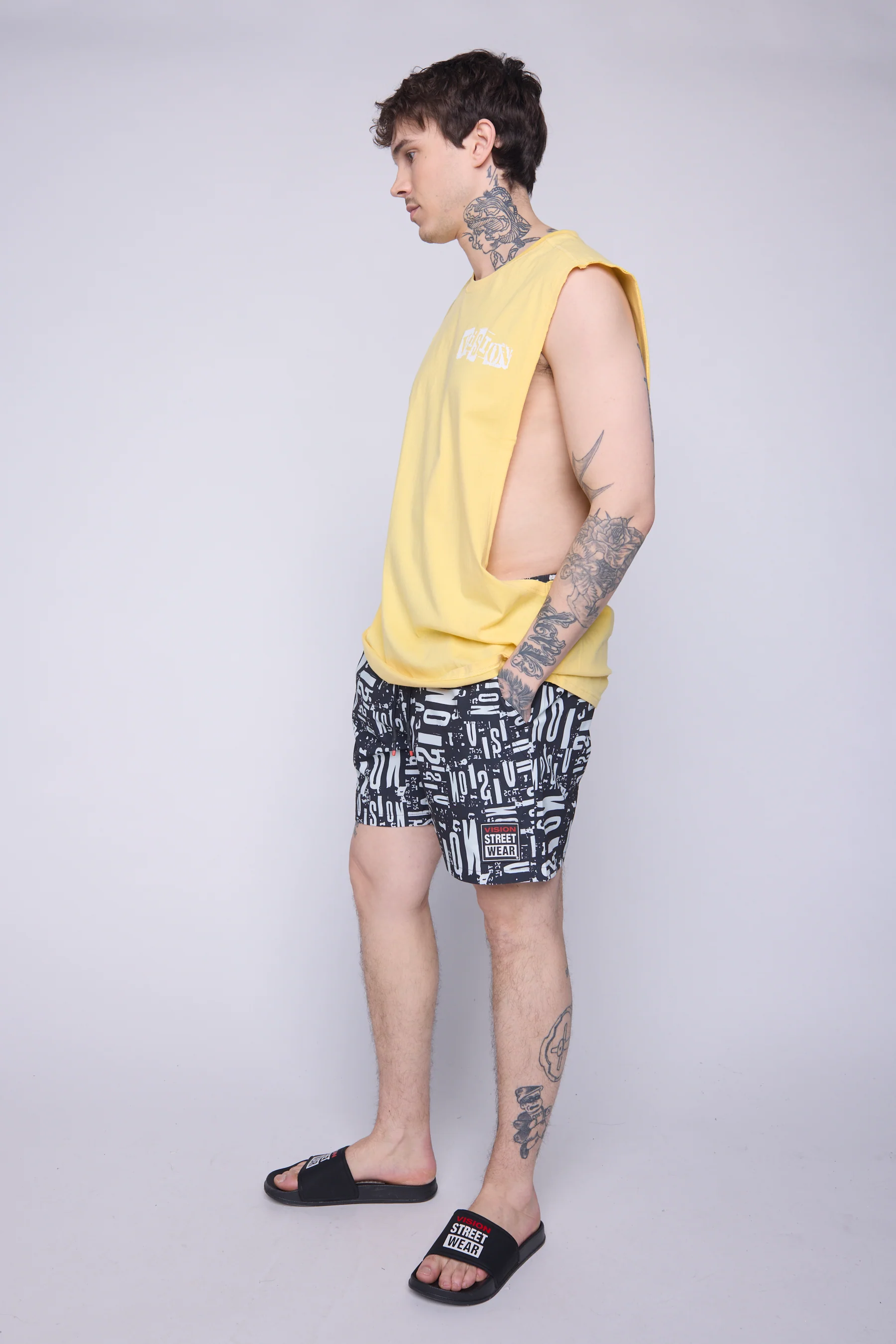 Aop Swim Shorts - Black - Image 3