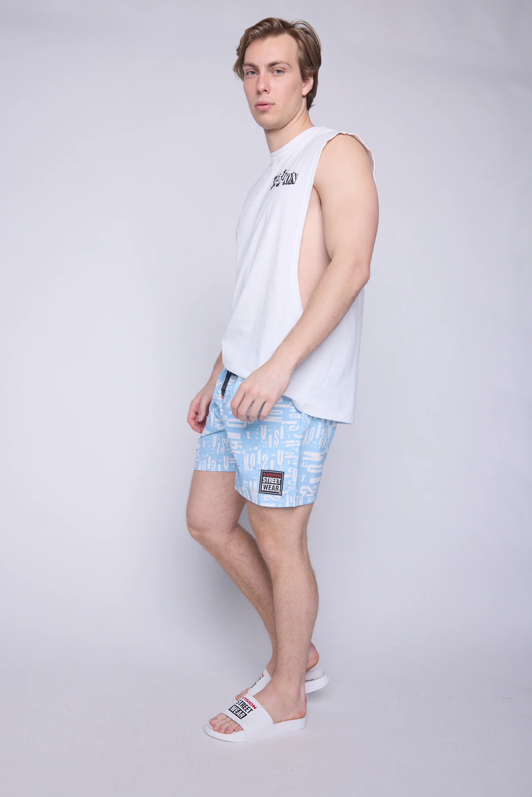 Aop Swim Shorts - Blue Cloud - Image 3