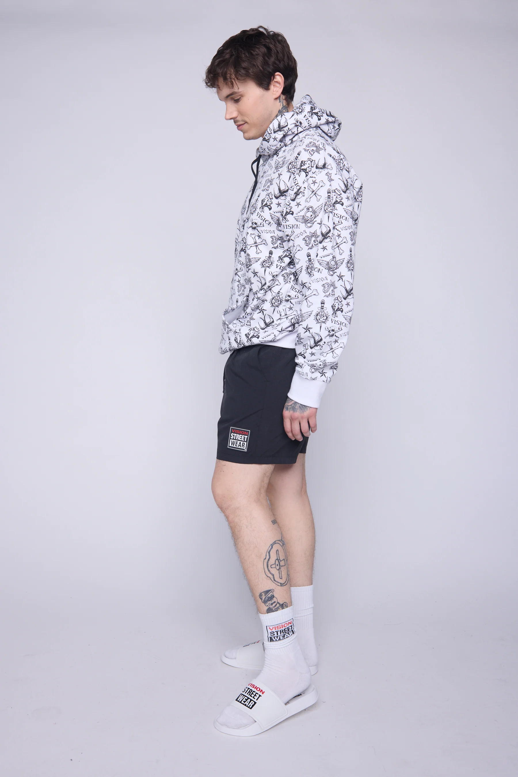 Aop Tattoo Hoodie - Ivory - Image 3