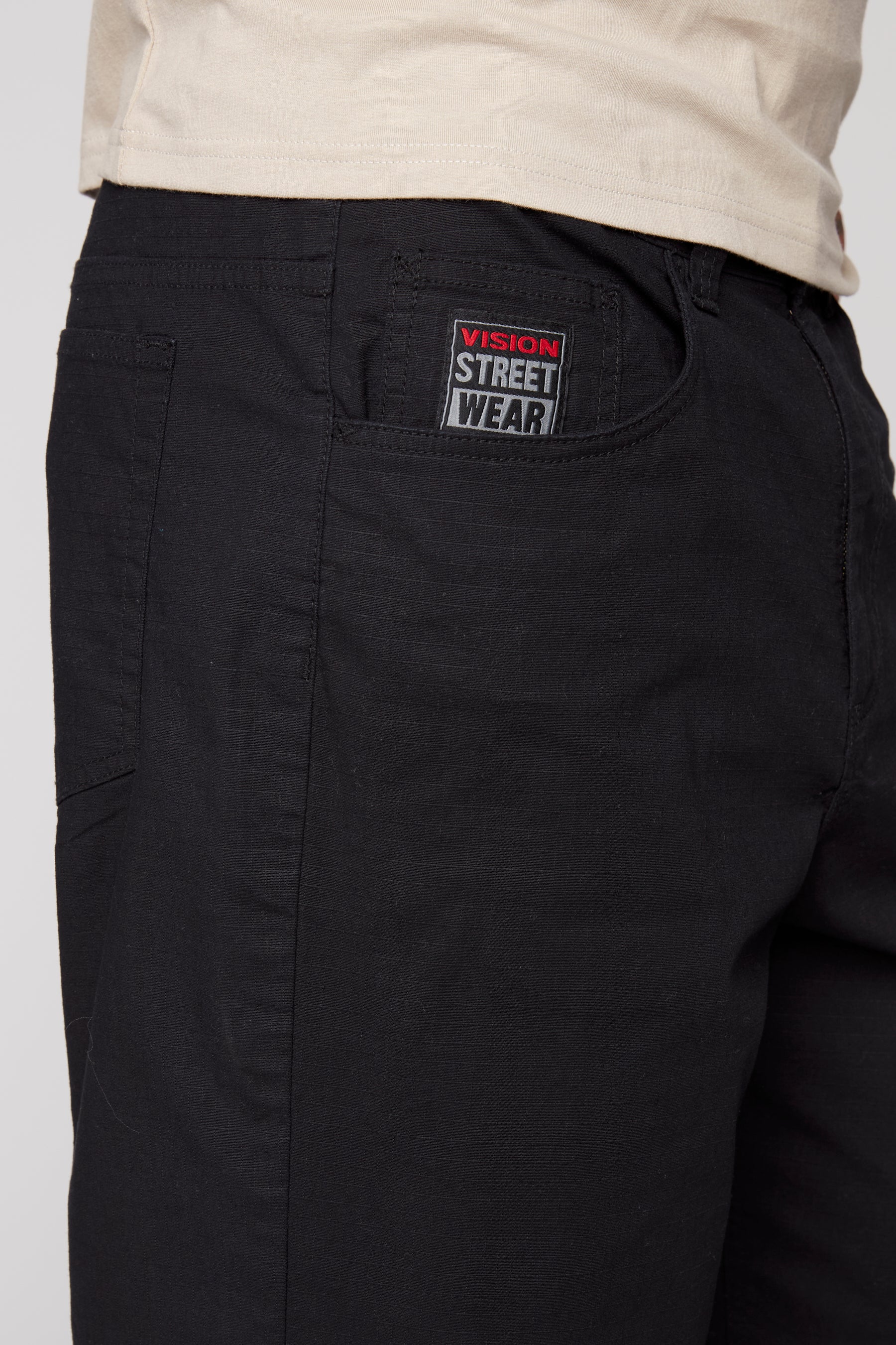 BOYCHIK - 5 Pocket Loose Fit Pant - Black Ripstop - Image 4