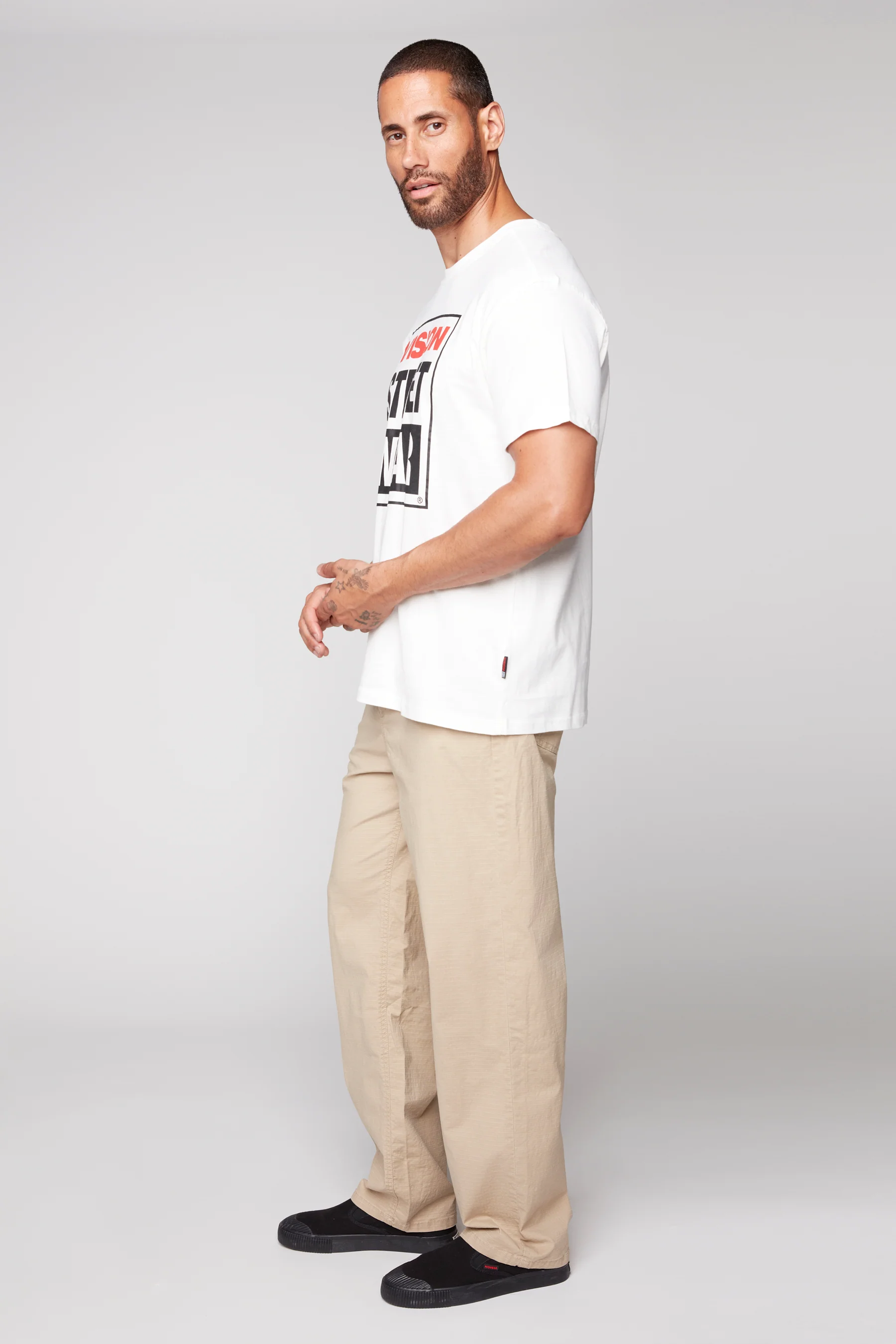 BOYCHIK - 5 Pocket Loose Fit Pant - Tan Ripstop - Image 3
