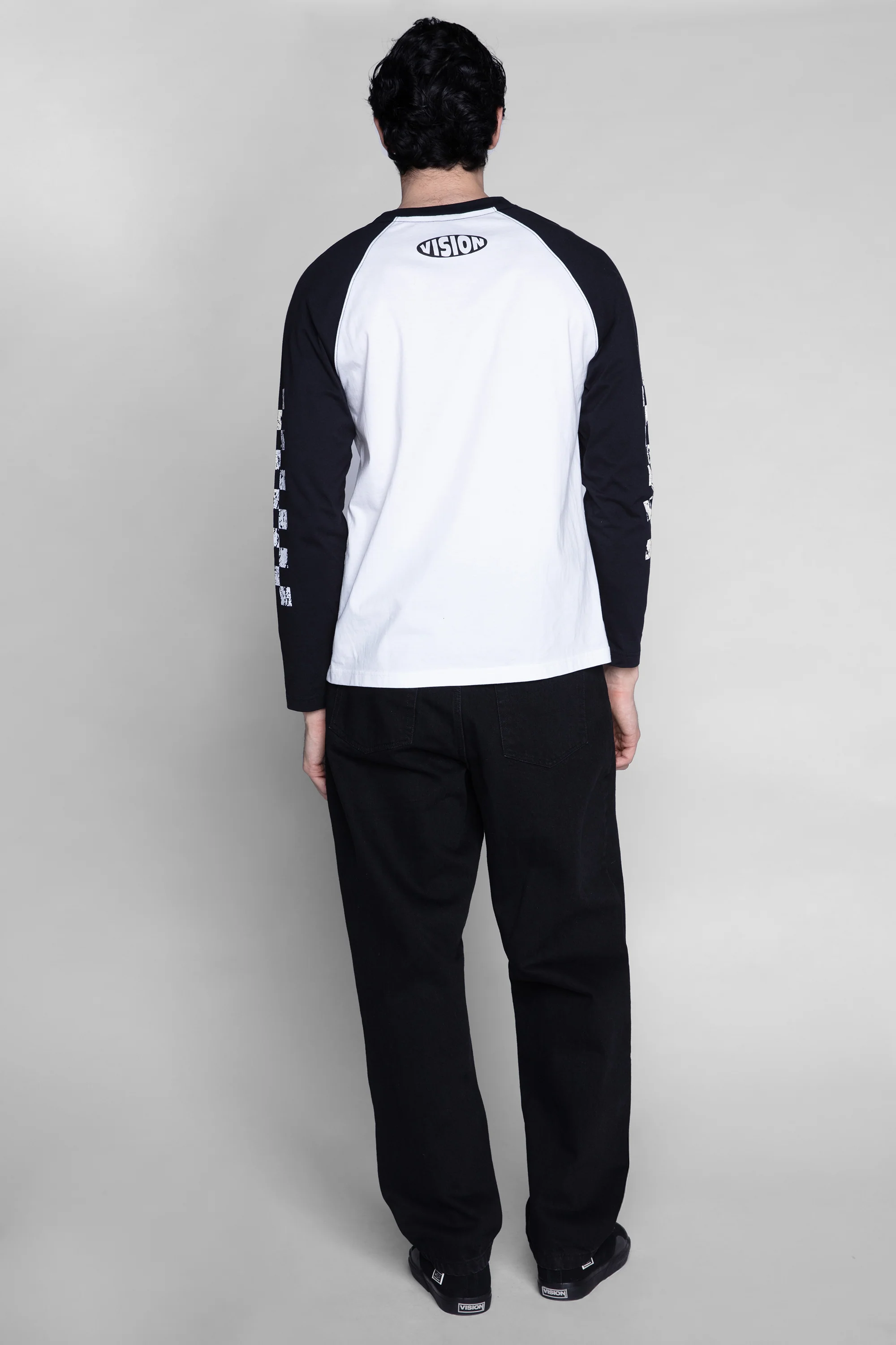 BOYCHIK RELAXED WIDE RAW DENIM PANT - BLACK RINSE WASH - Image 3
