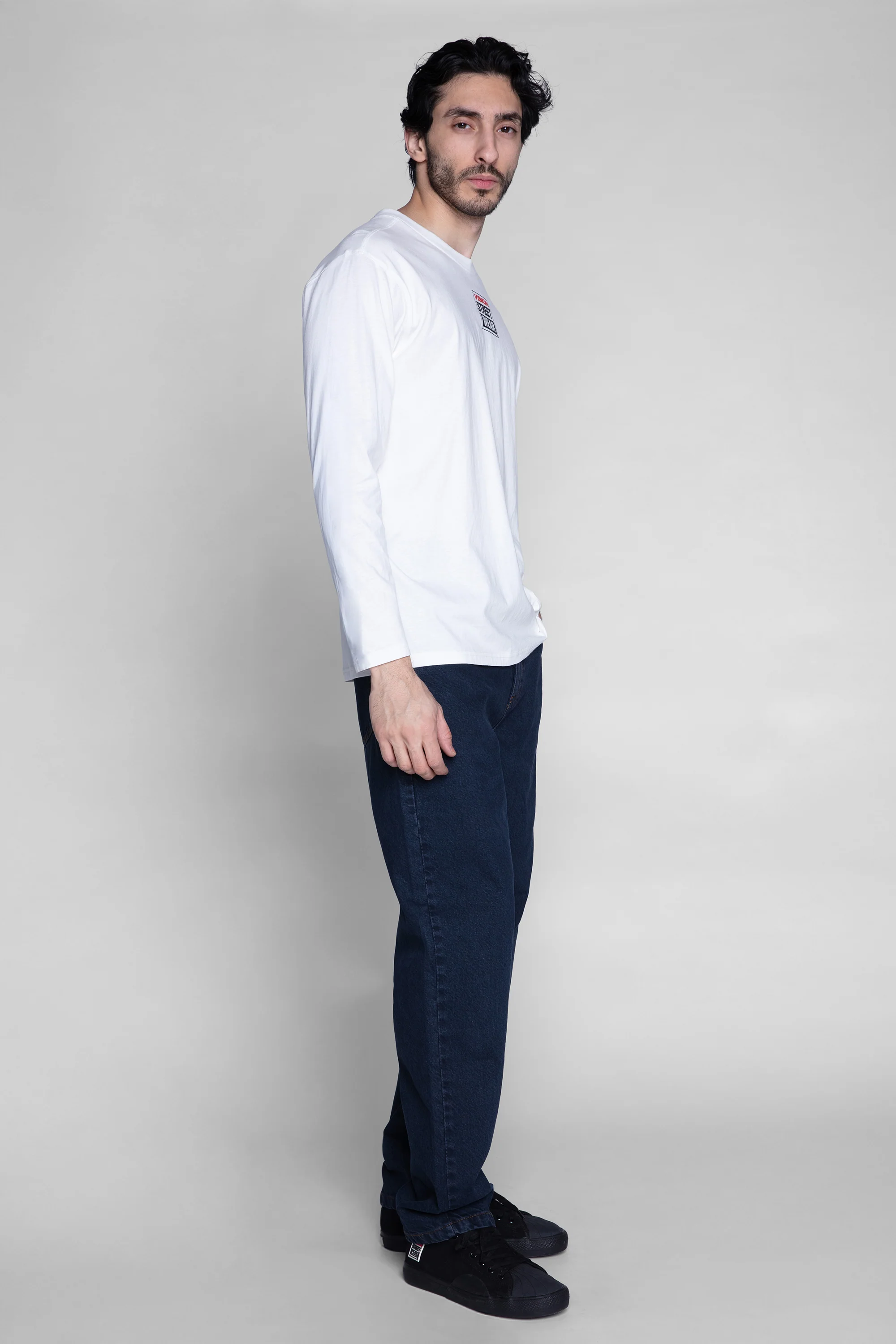 BOYCHIK RELAXED WIDE RAW DENIM PANT - BLUE RINSE WASH - Image 2
