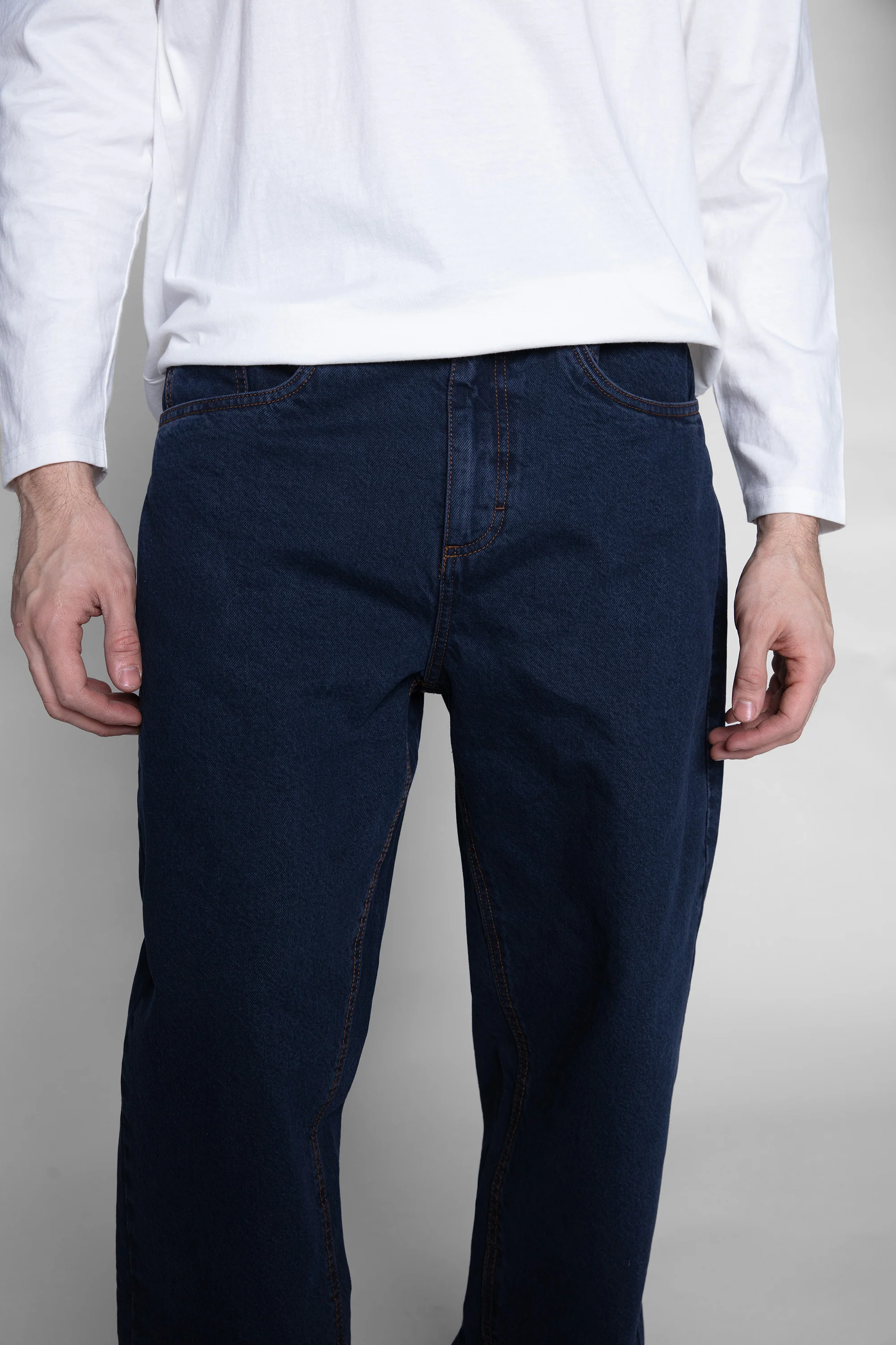 BOYCHIK RELAXED WIDE RAW DENIM PANT - BLUE RINSE WASH - Image 4