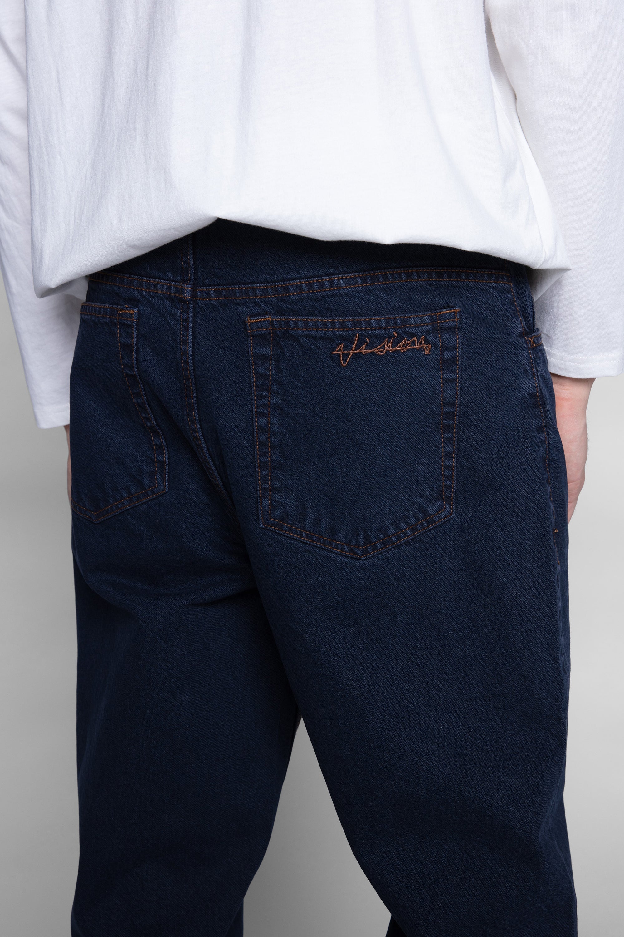 BOYCHIK RELAXED WIDE RAW DENIM PANT - BLUE RINSE WASH - Image 5