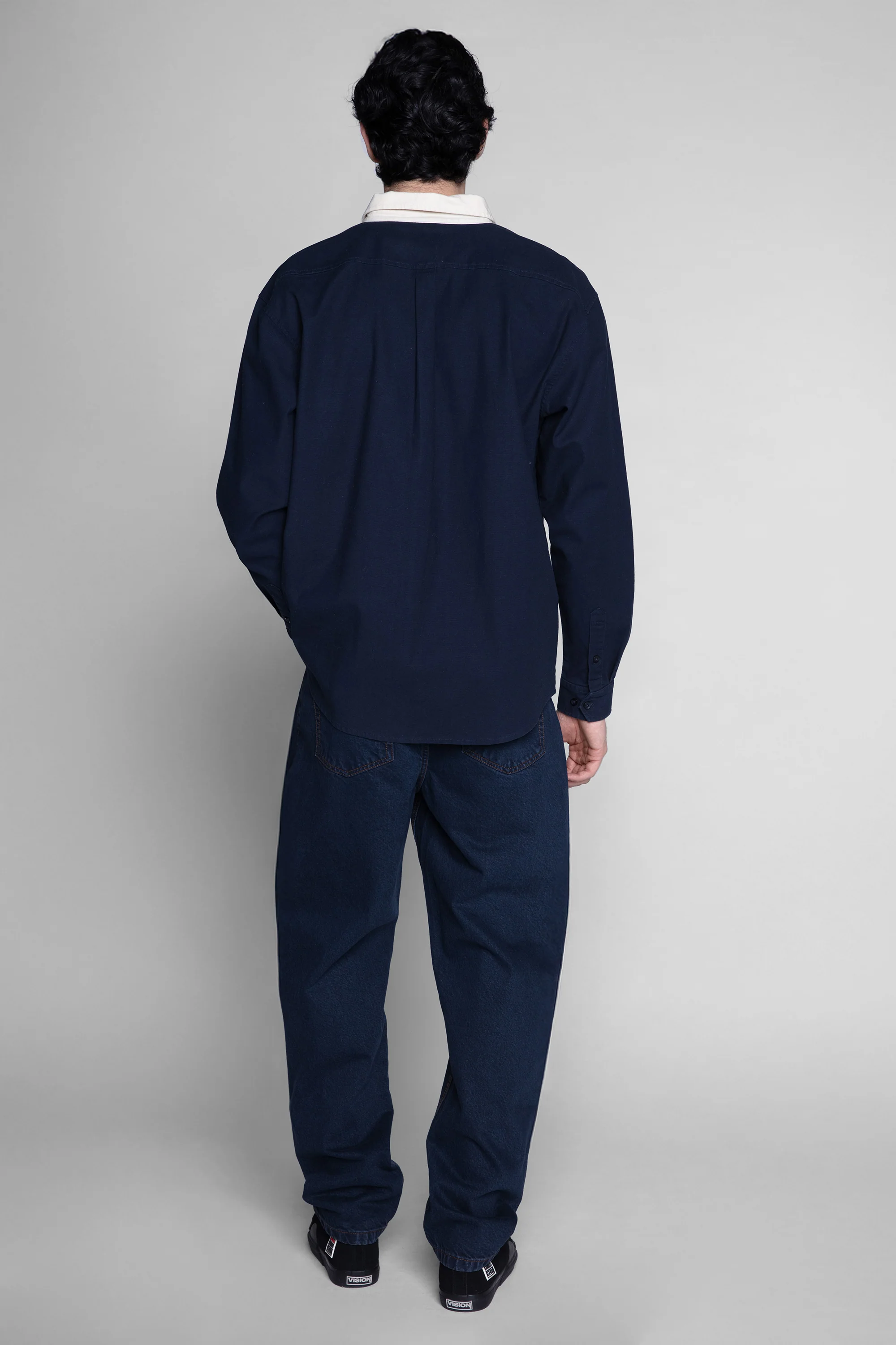BOYCHIK RELAXED WIDE RAW DENIM PANT - BLUE RINSE WASH - Image 7