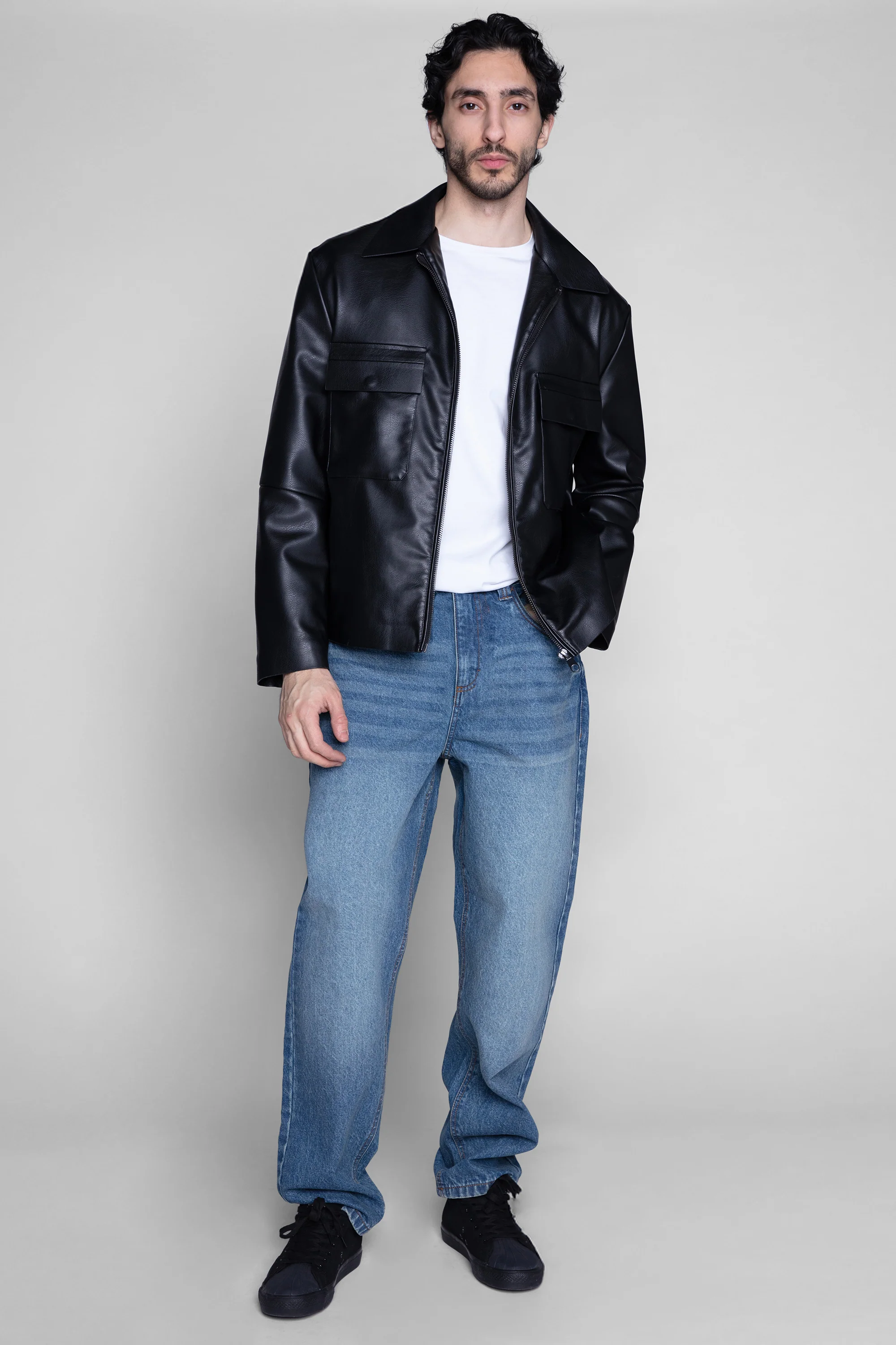 BOYCHIK RELAXED WIDE RAW DENIM PANT - DARK VINTAGE BLUE WASH - Image 5