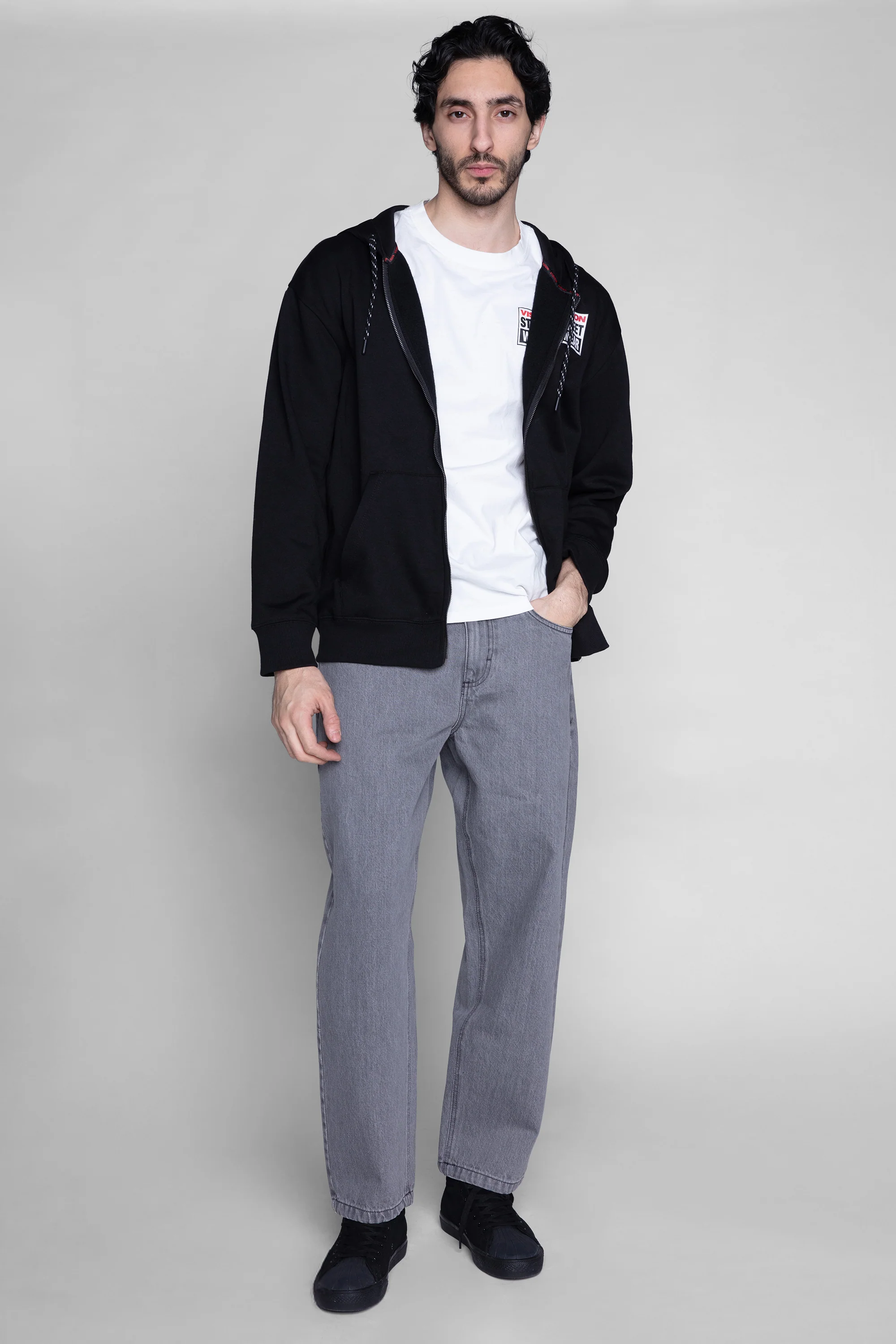 BOYCHIK RELAXED WIDE RAW DENIM PANT - GREY WASH - Image 4