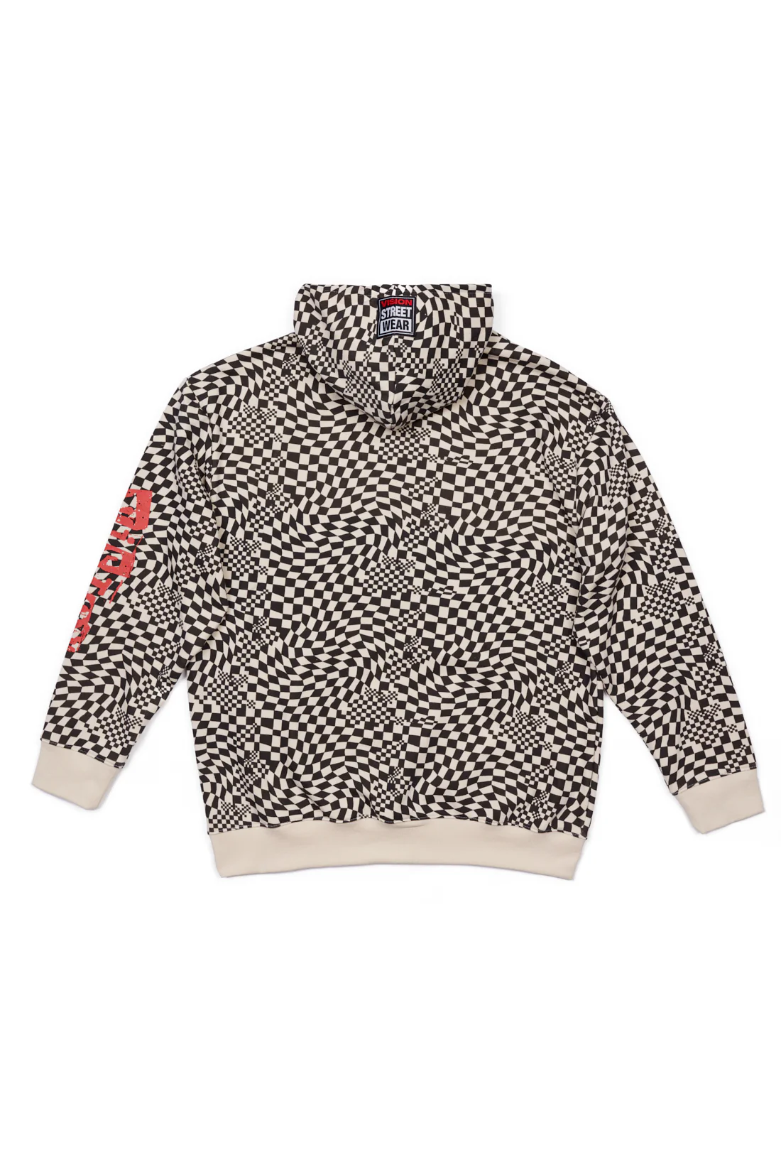 Broken Checks Hoodie - Bone - Image 8