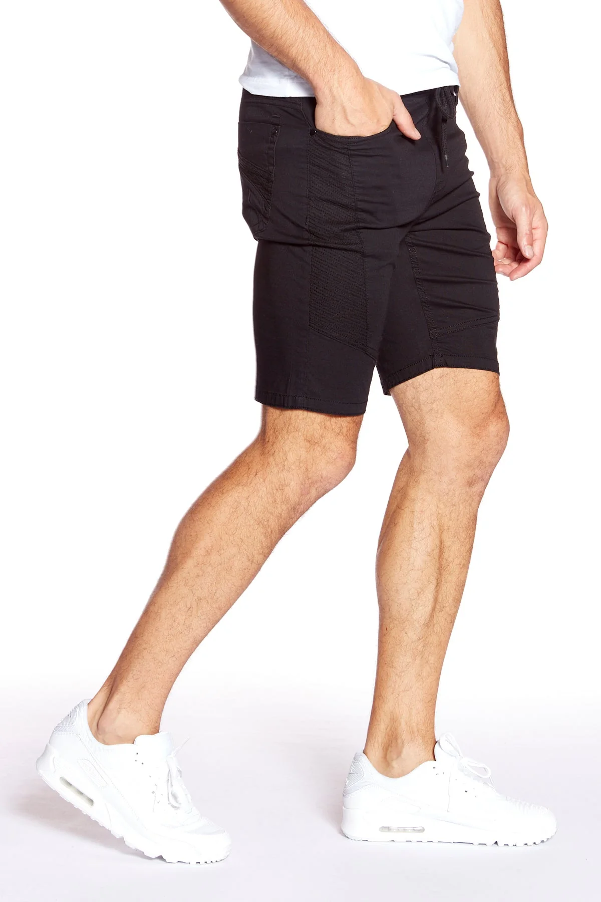 CASH -Mens Ripstop Moto Stitch Short - Black - Image 3