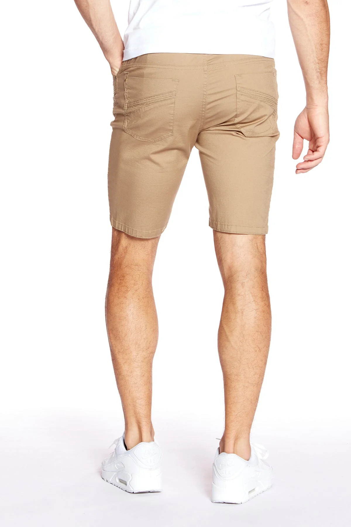 CASH - Mens Ripstop Moto Stitch Short - Beige - Image 3