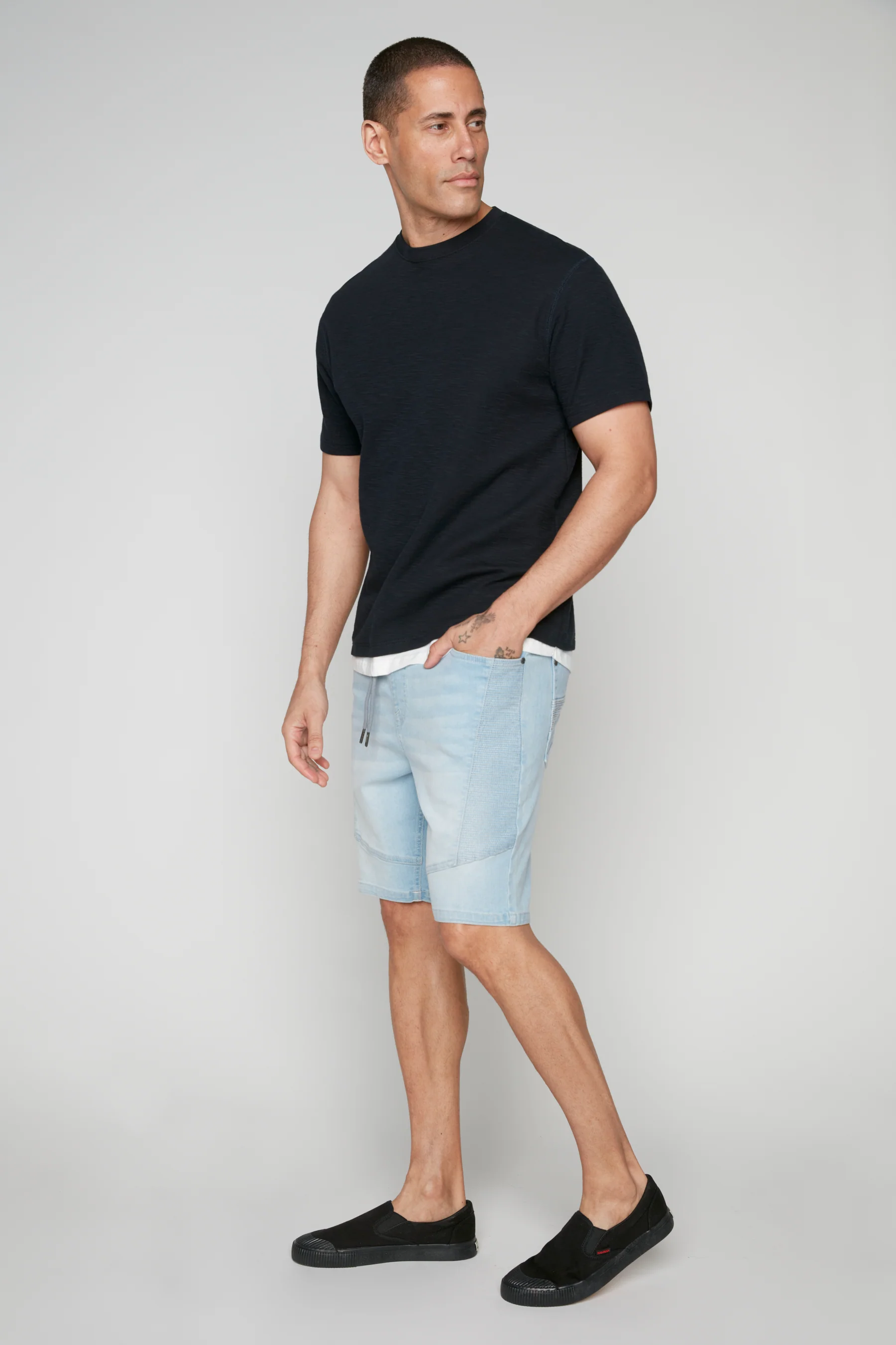 CASH - Mens Ripstop Moto Stitch Short - Icy - Image 2
