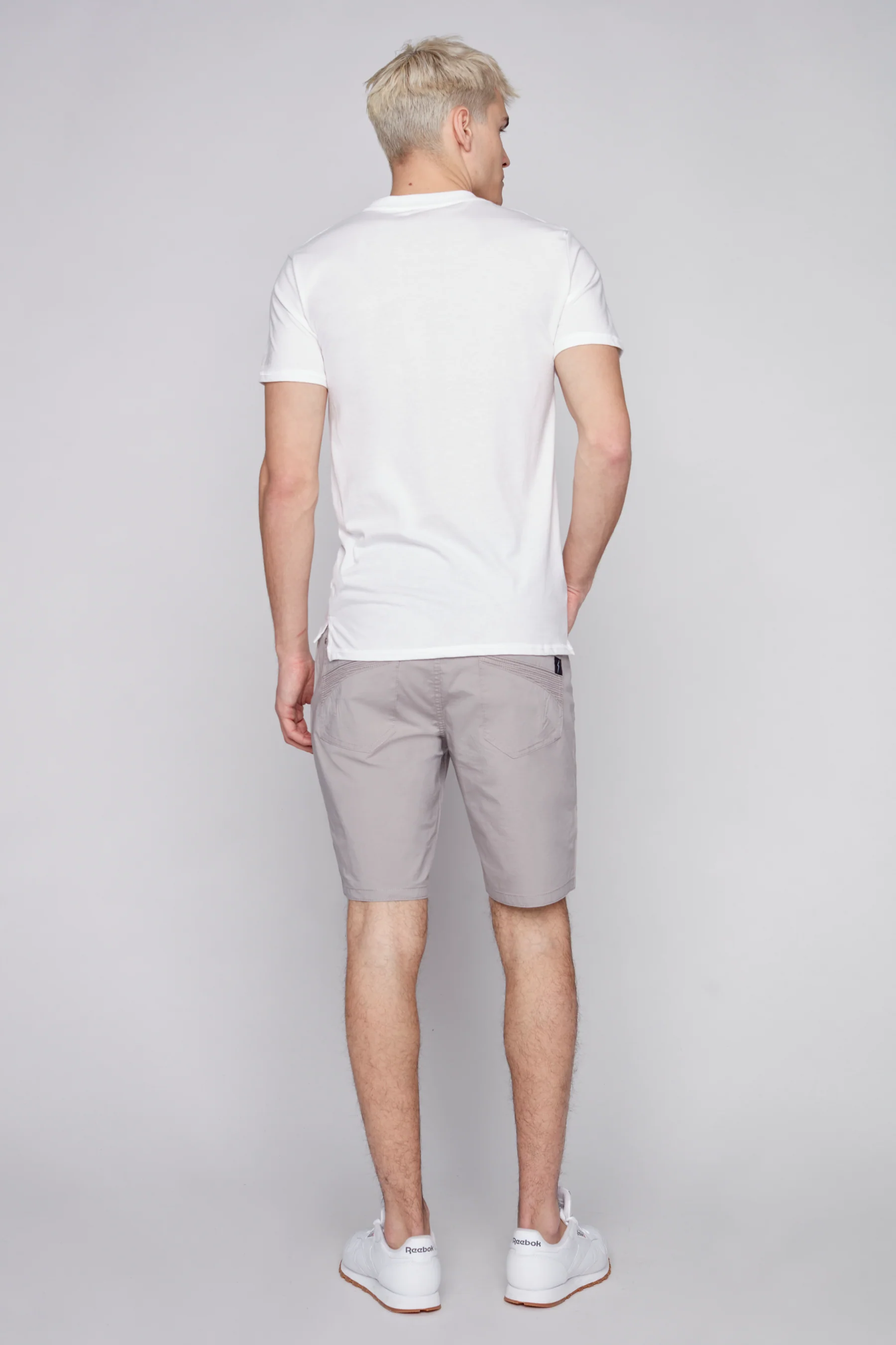 CASH - Mens Ripstop Moto Stitch Short - Light Grey - Image 2