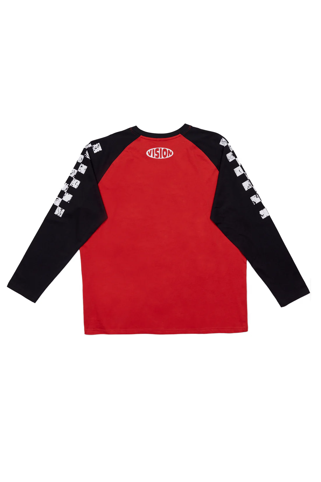 Checker Print Sleeve Logo T-Shirt - Black/Red - Image 7