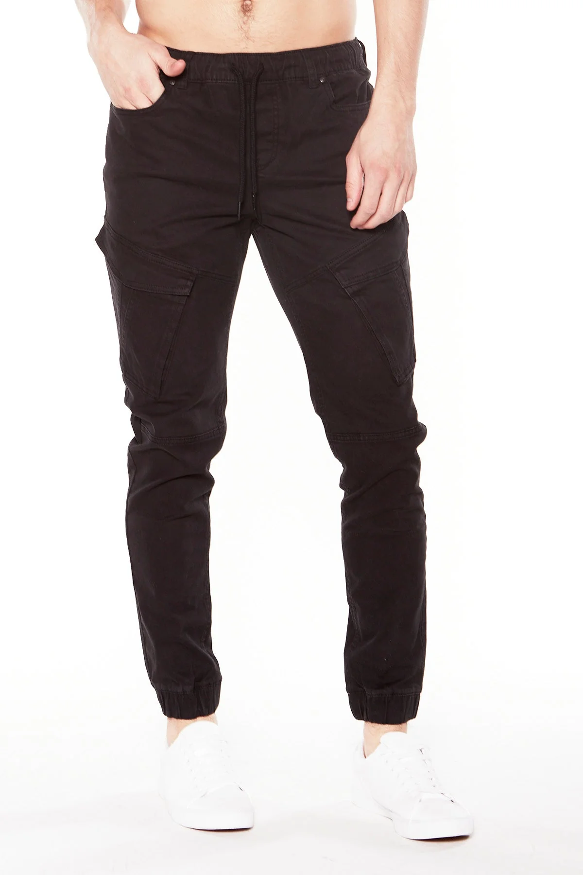 COHEN - 5 Pocket Cargo Jogger - Black - Image 4