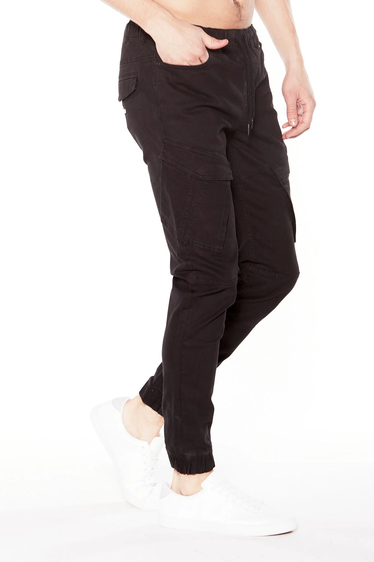 COHEN - 5 Pocket Cargo Jogger - Black - Image 5