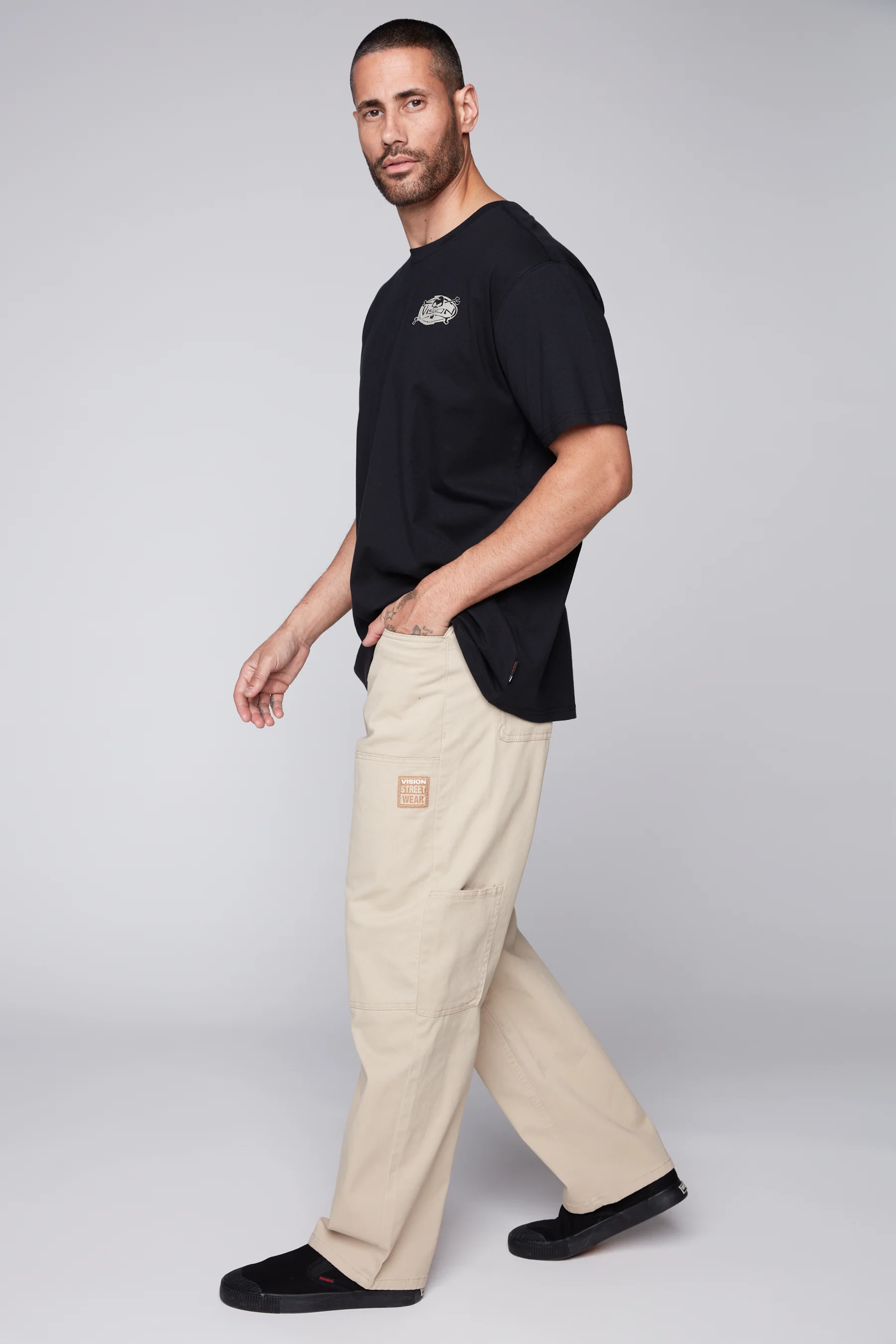 DORFMAN - Loose Fit Carpenter Pant - Tan Twill - Image 3