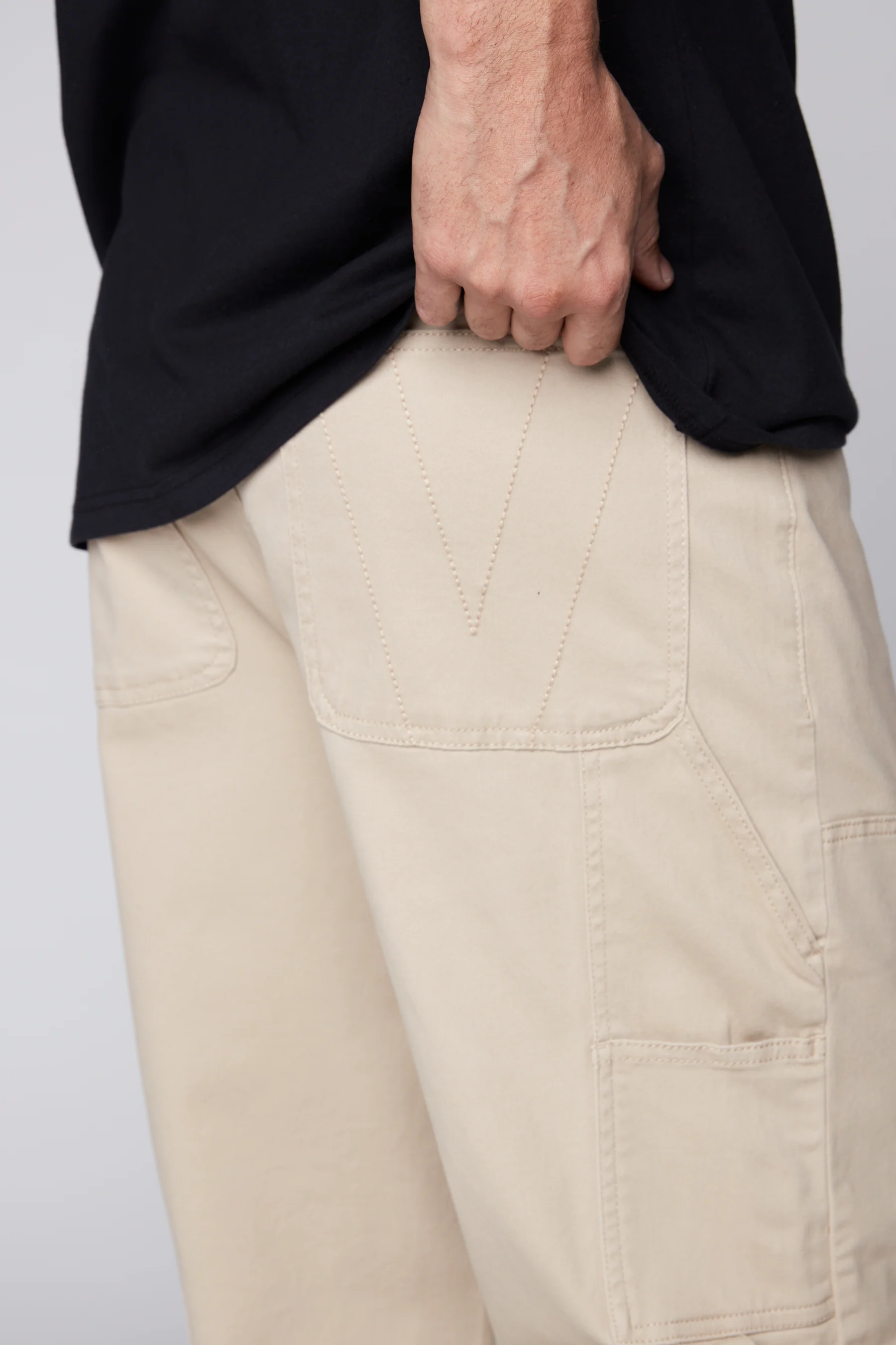 DORFMAN - Loose Fit Carpenter Pant - Tan Twill - Image 5