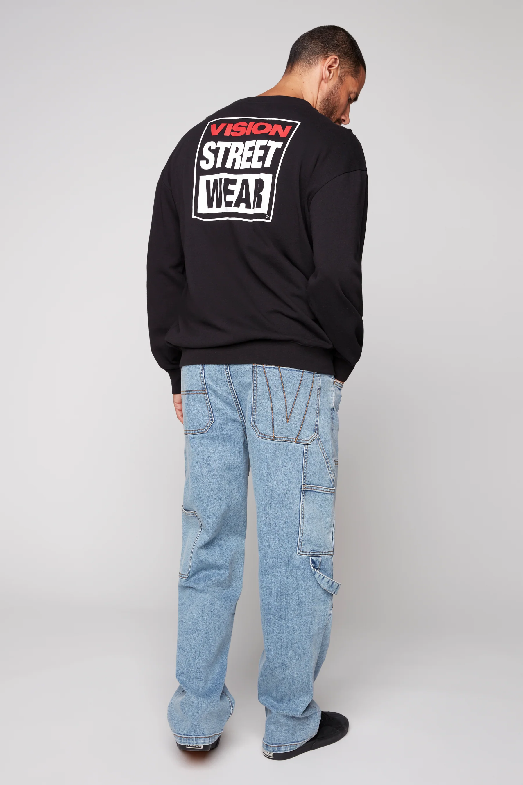 DORFMAN - Loose Fit Carpenter Pant - Dark Stone Denim - Image 2