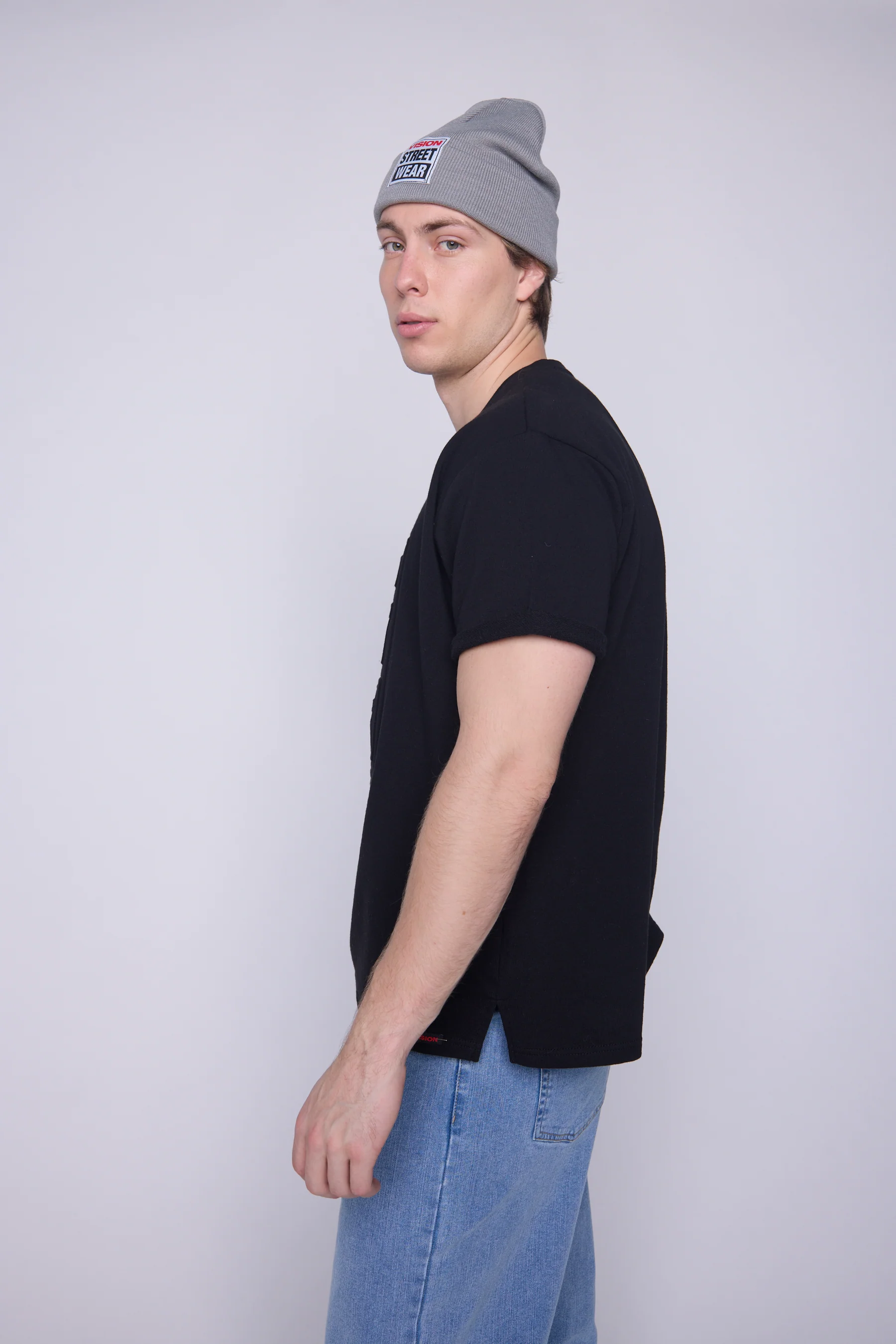 Embossed Logo Sweatshirt - Black - Image 3
