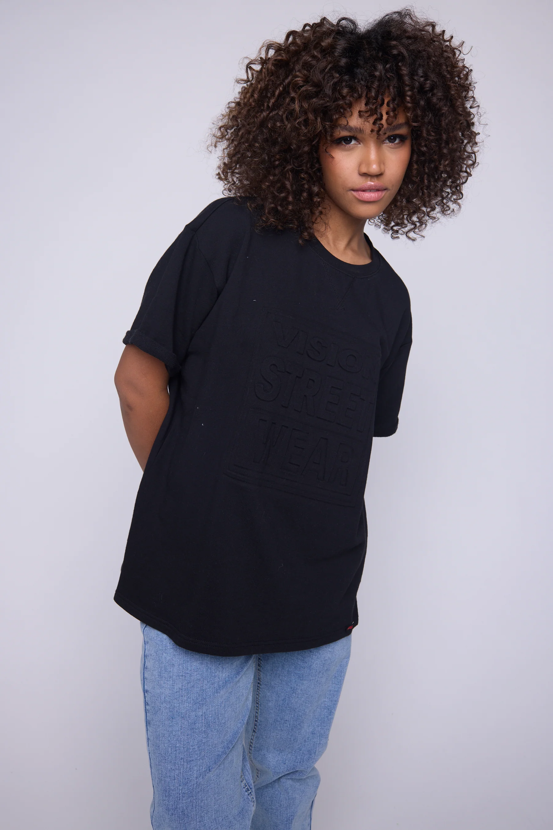 Embossed Logo Sweatshirt - Black - Image 4