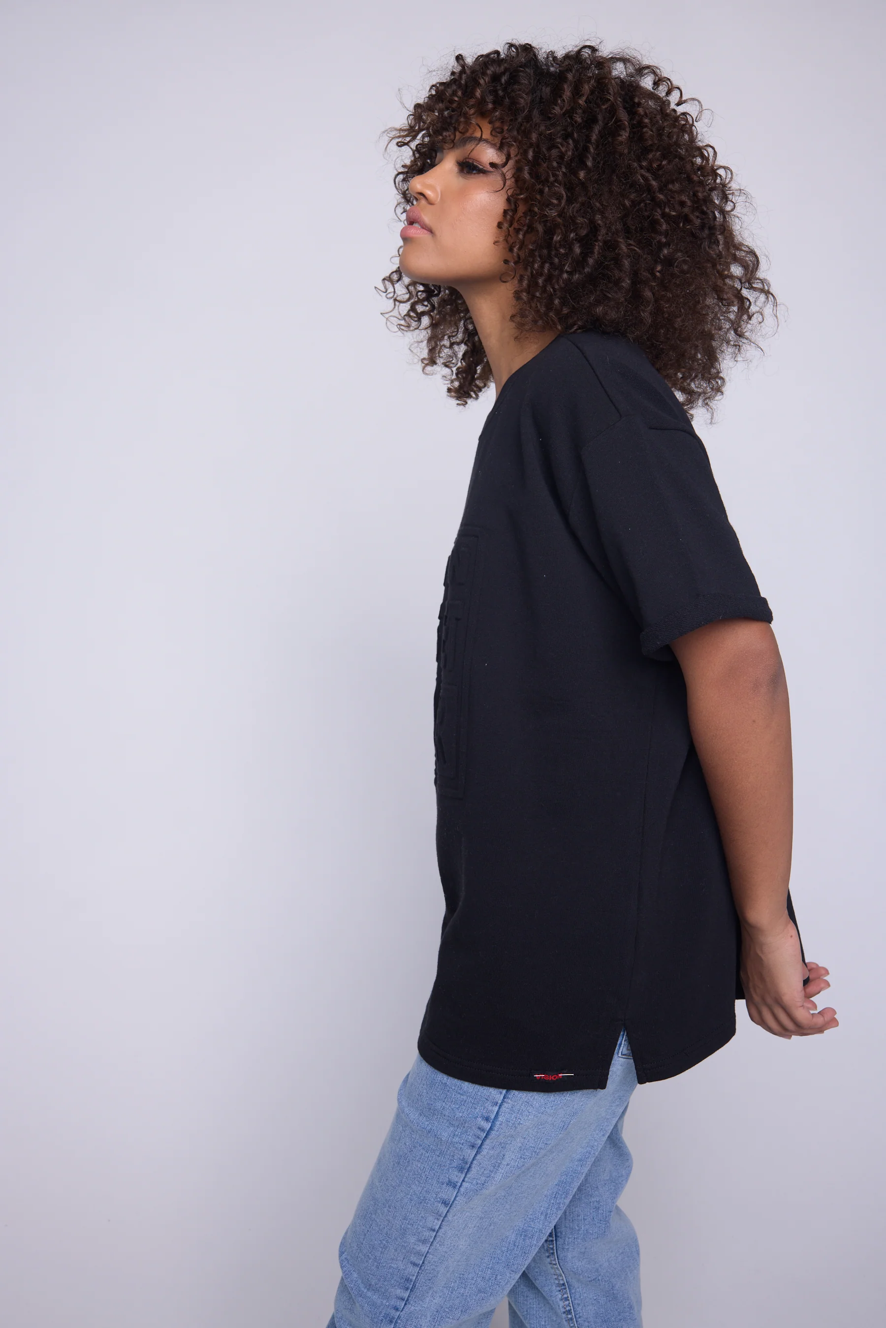Embossed Logo Sweatshirt - Black - Image 5