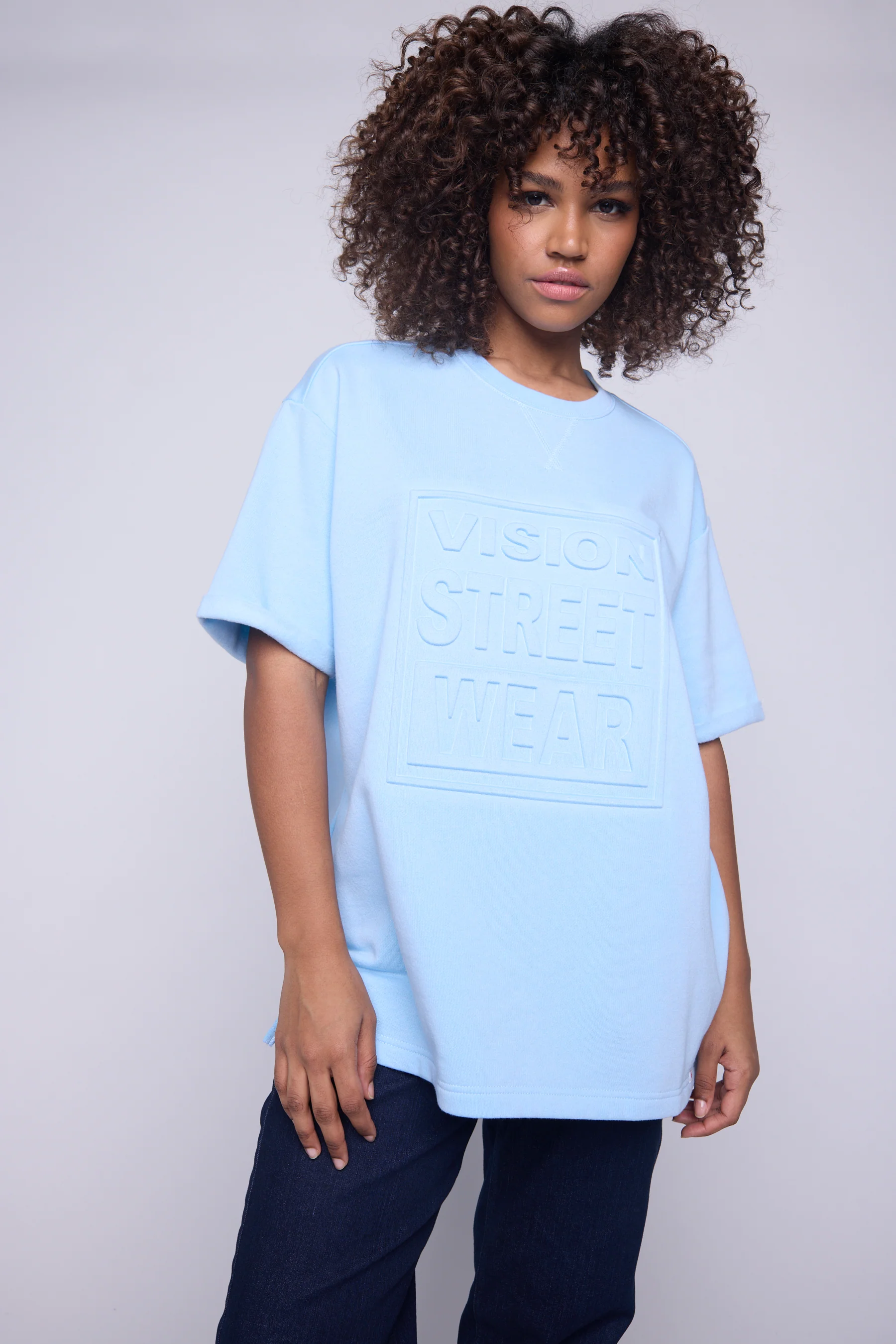 Embossed Logo Sweatshirt - Blue Cloud - Image 3