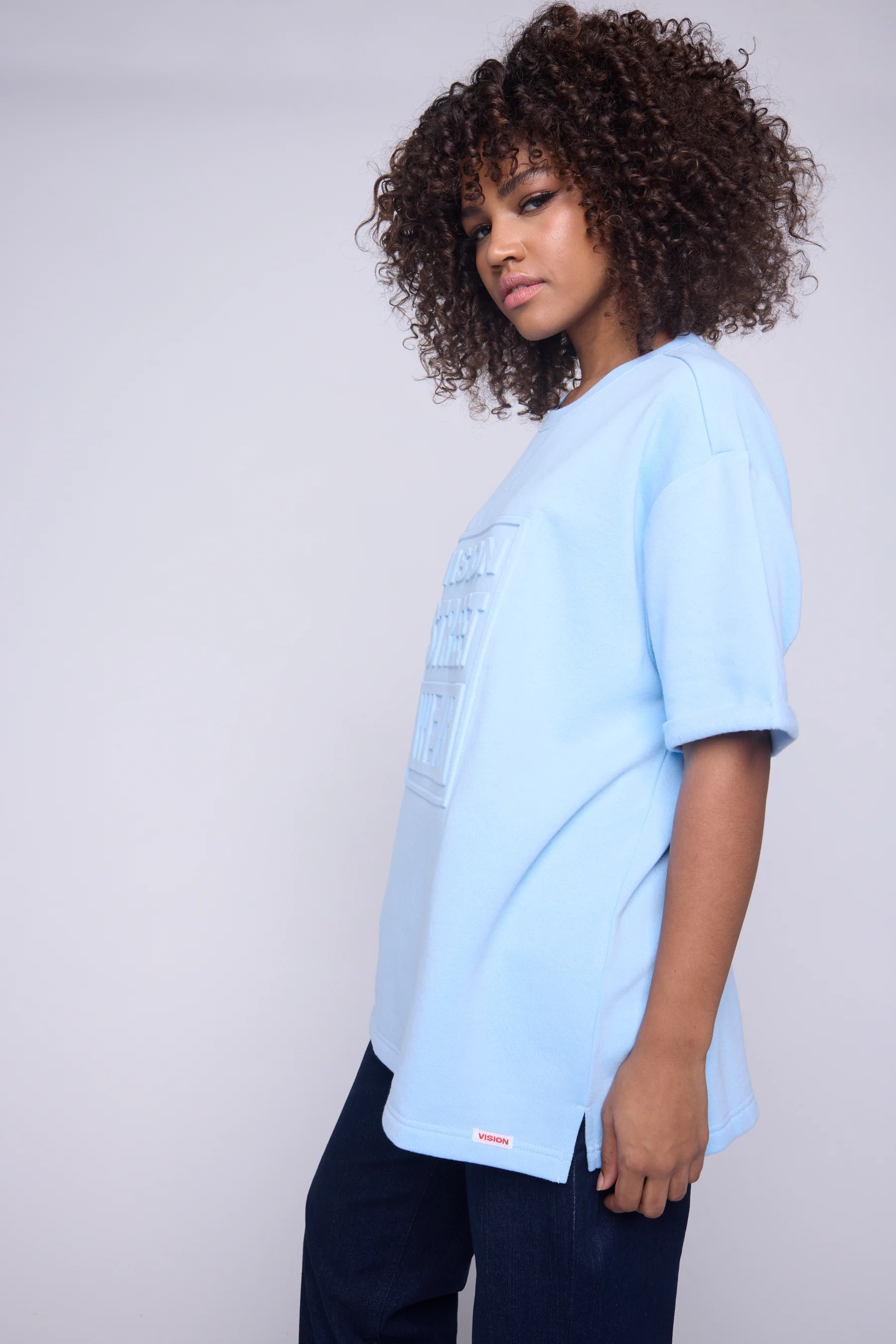 Embossed Logo Sweatshirt - Blue Cloud - Image 5