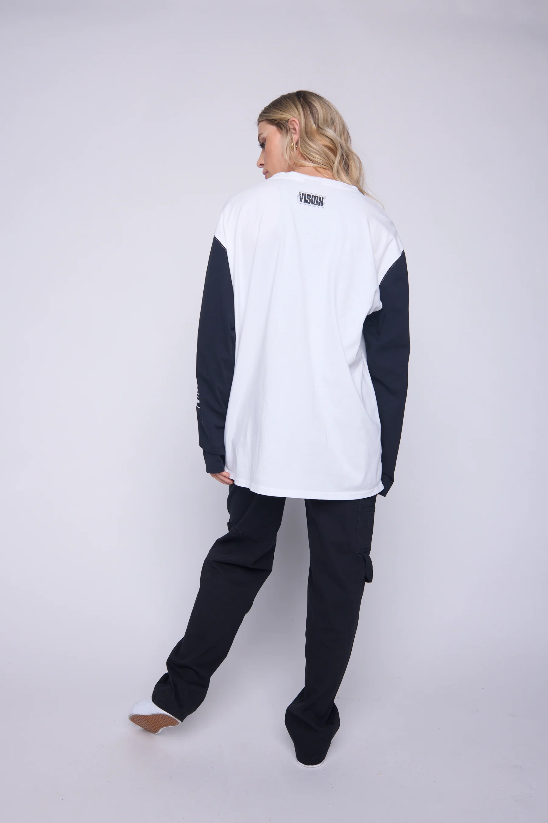 Fisheye Large Logo Print T-Shirt - Ivory/Black - Image 2