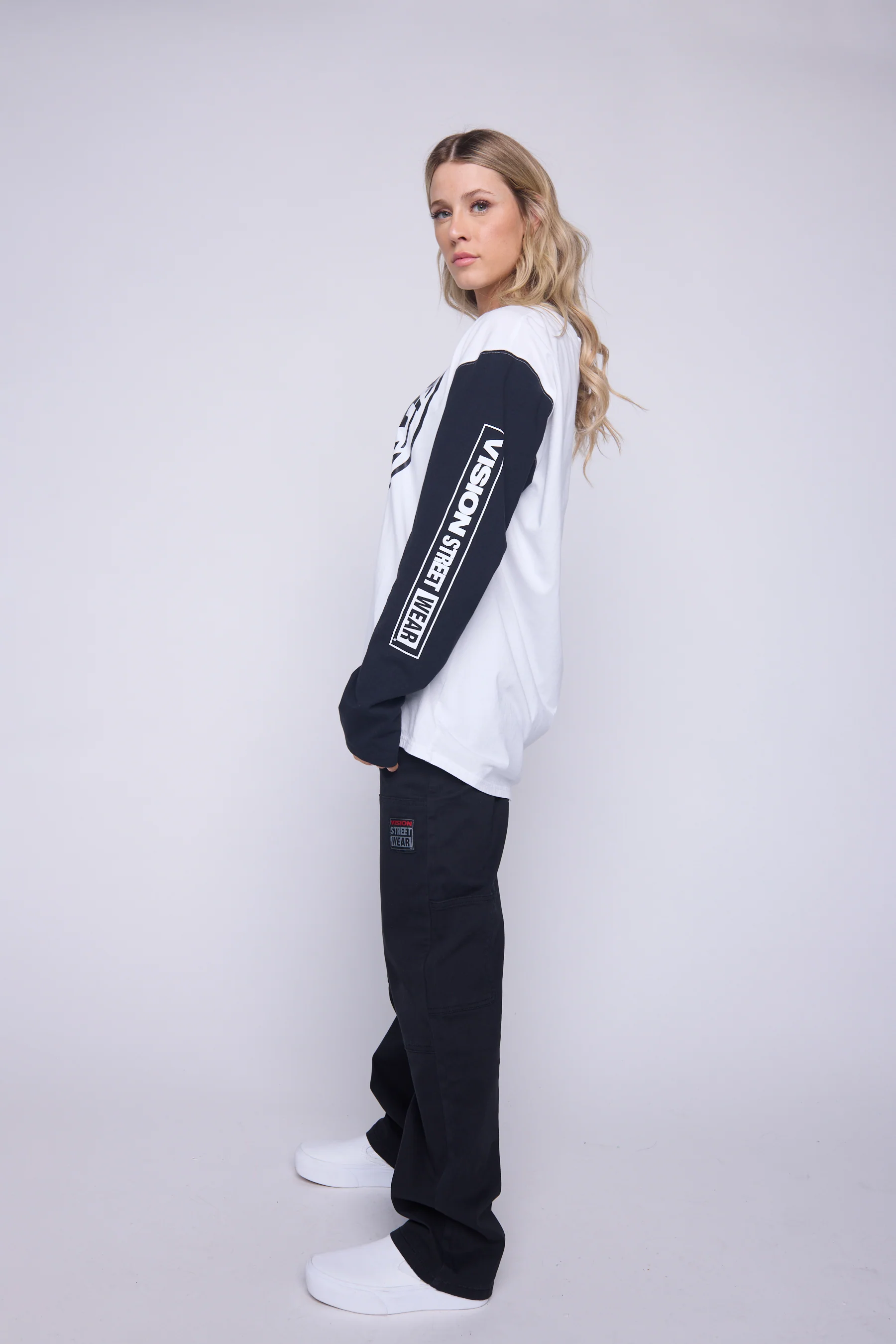 Fisheye Large Logo Print T-Shirt - Ivory/Black - Image 3