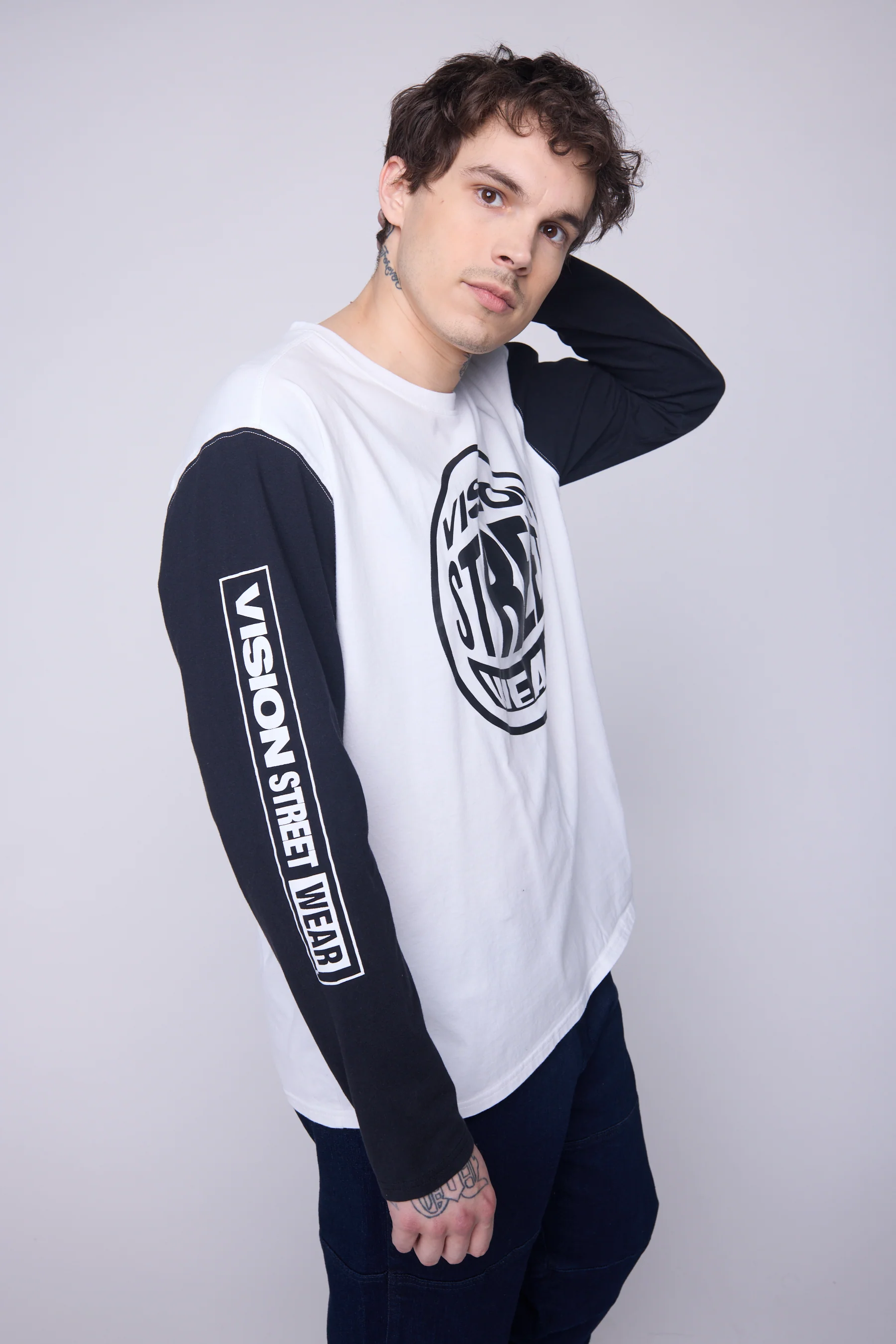 Fisheye Large Logo Print T-Shirt - Ivory/Black - Image 4