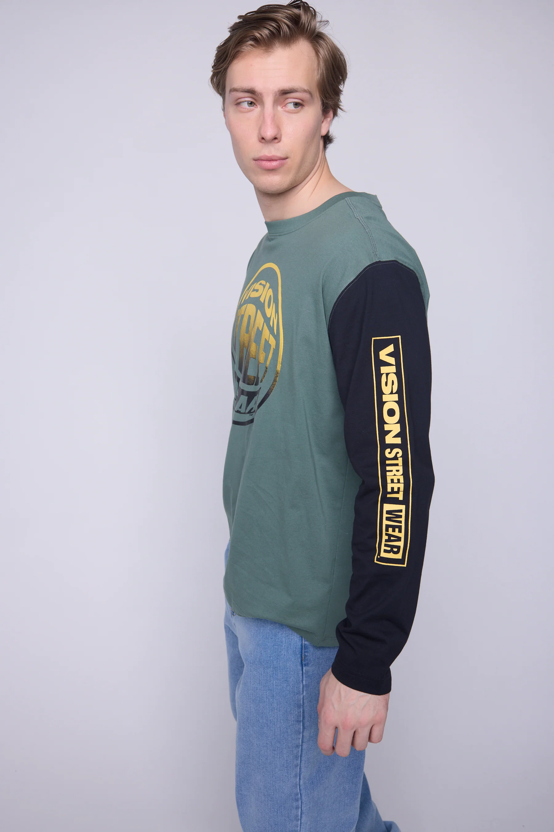 Fisheye Large Logo Print T-Shirt - Moss/Black - Image 5