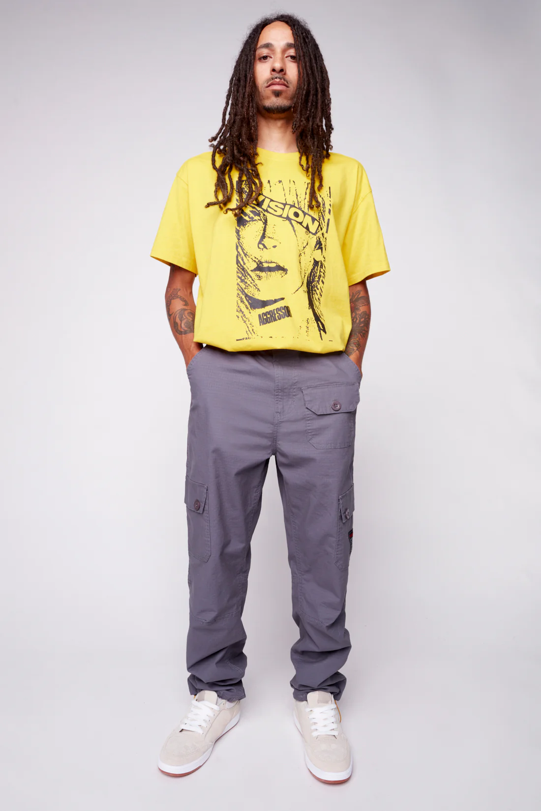 GELFAND - Loose Fit Cargo Pant with Adjustable Hems - Dark Grey Ripstop