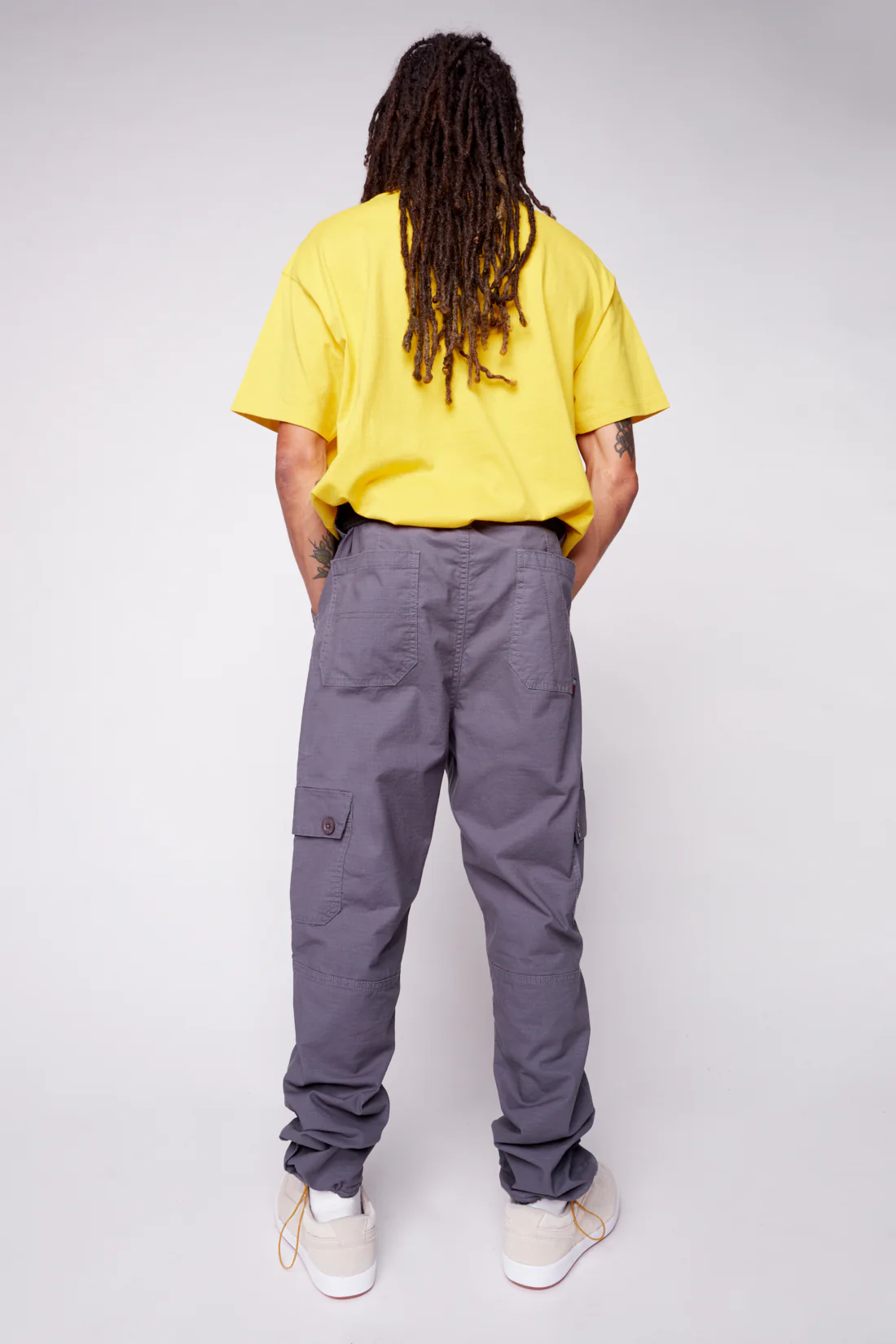 GELFAND - Loose Fit Cargo Pant with Adjustable Hems - Dark Grey Ripstop - Image 2