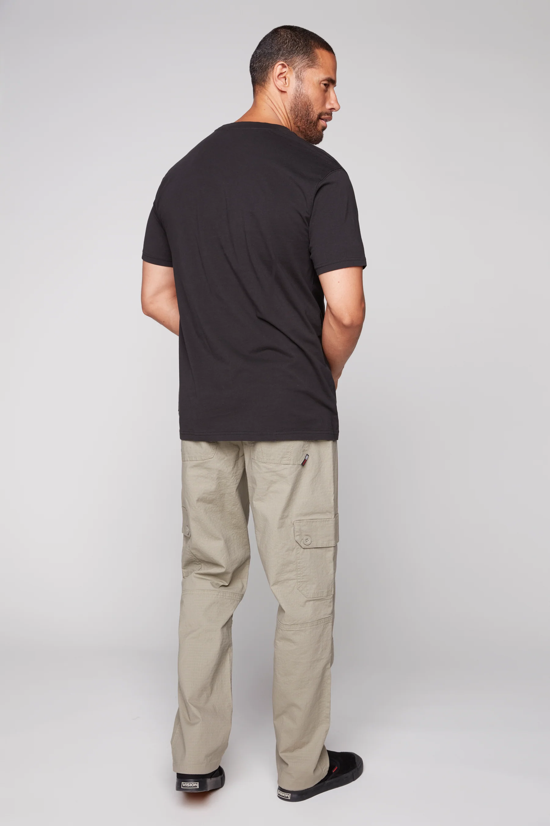 GELFAND - Loose Fit Cargo Pant with Adjustable Hems - Light Olive Ripstop - Image 2
