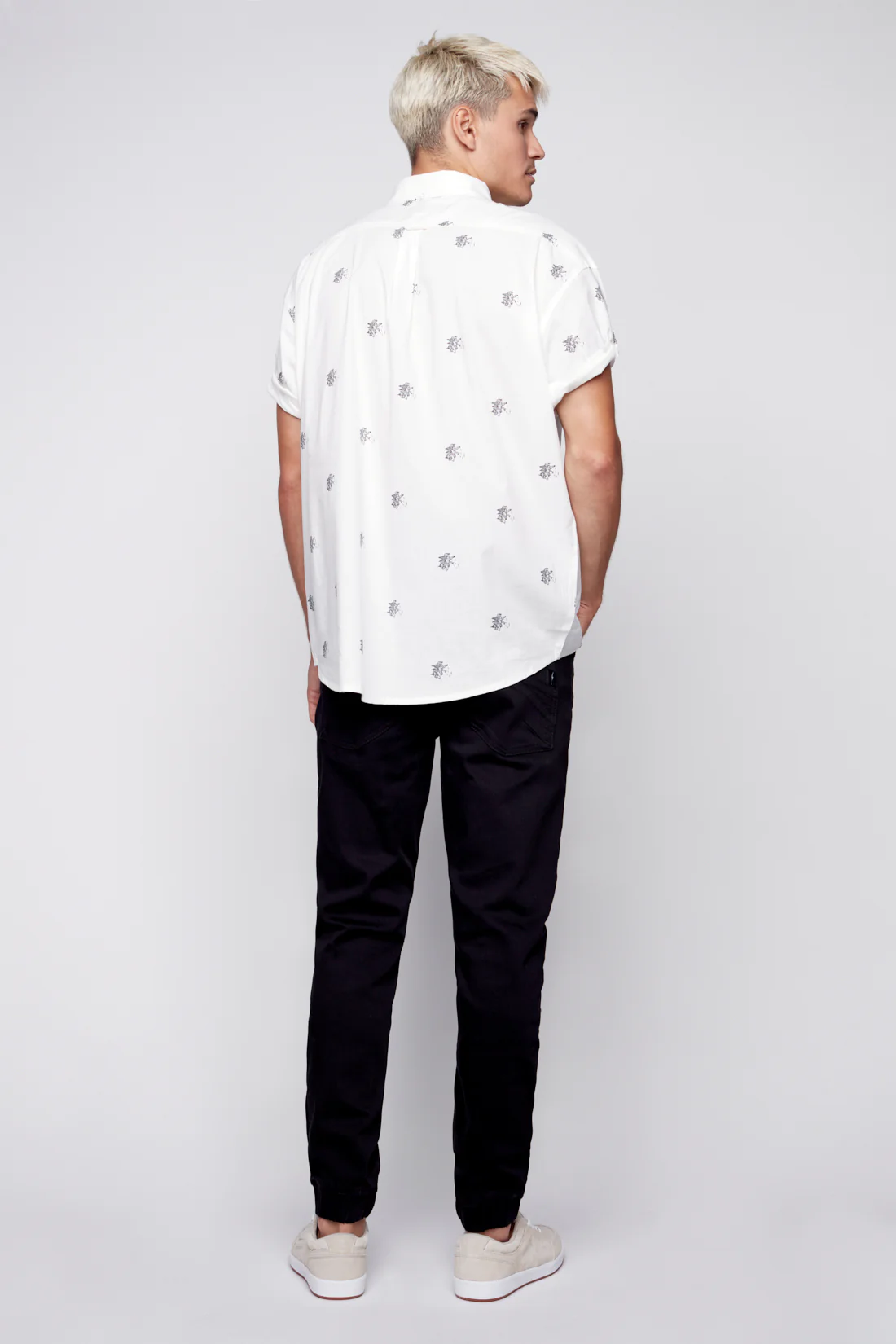 HENDRIX - 5 Pocket Moto Stitch Jogger - Black - Image 3