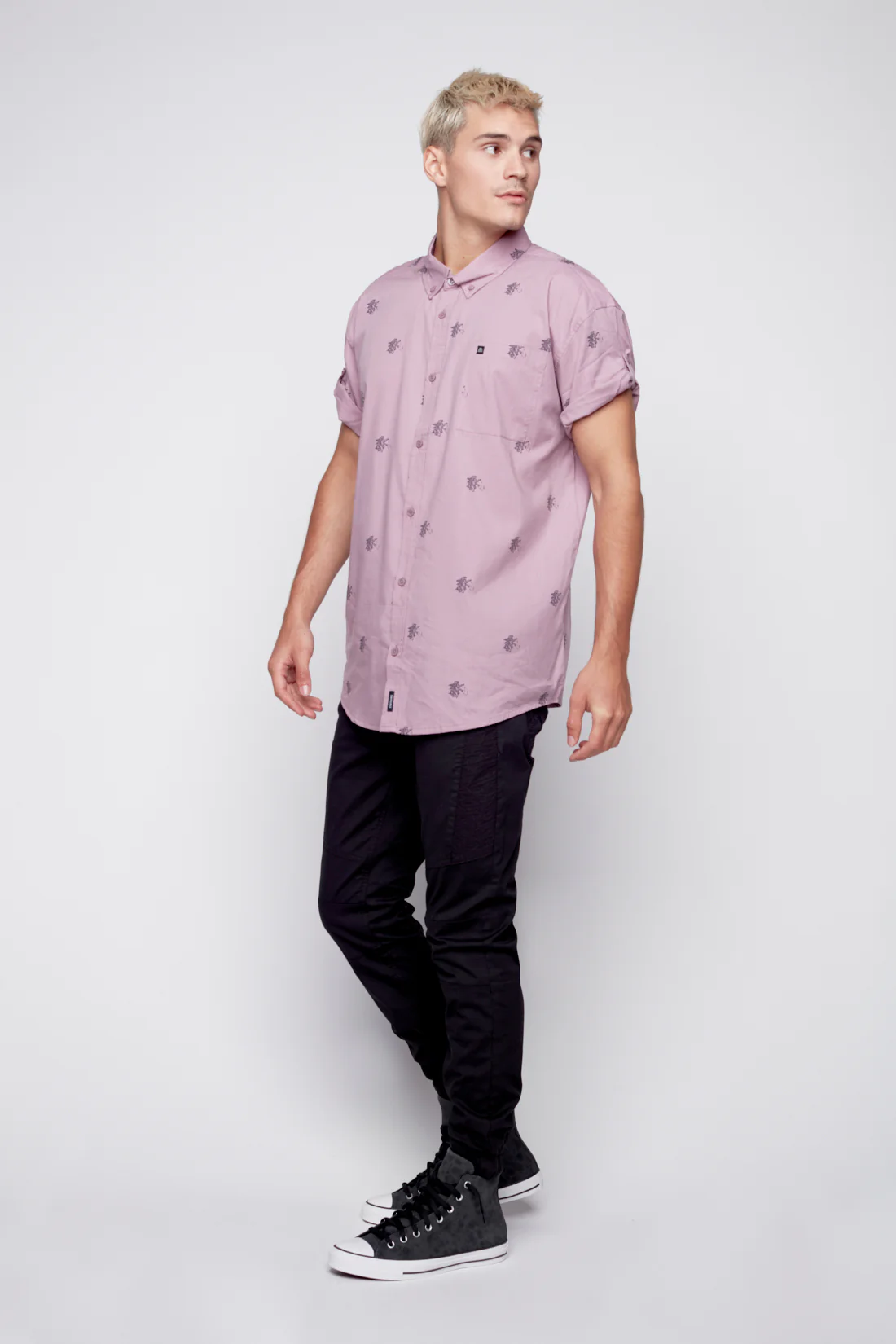 HENDRIX - 5 Pocket Moto Stitch Jogger - Black - Image 3