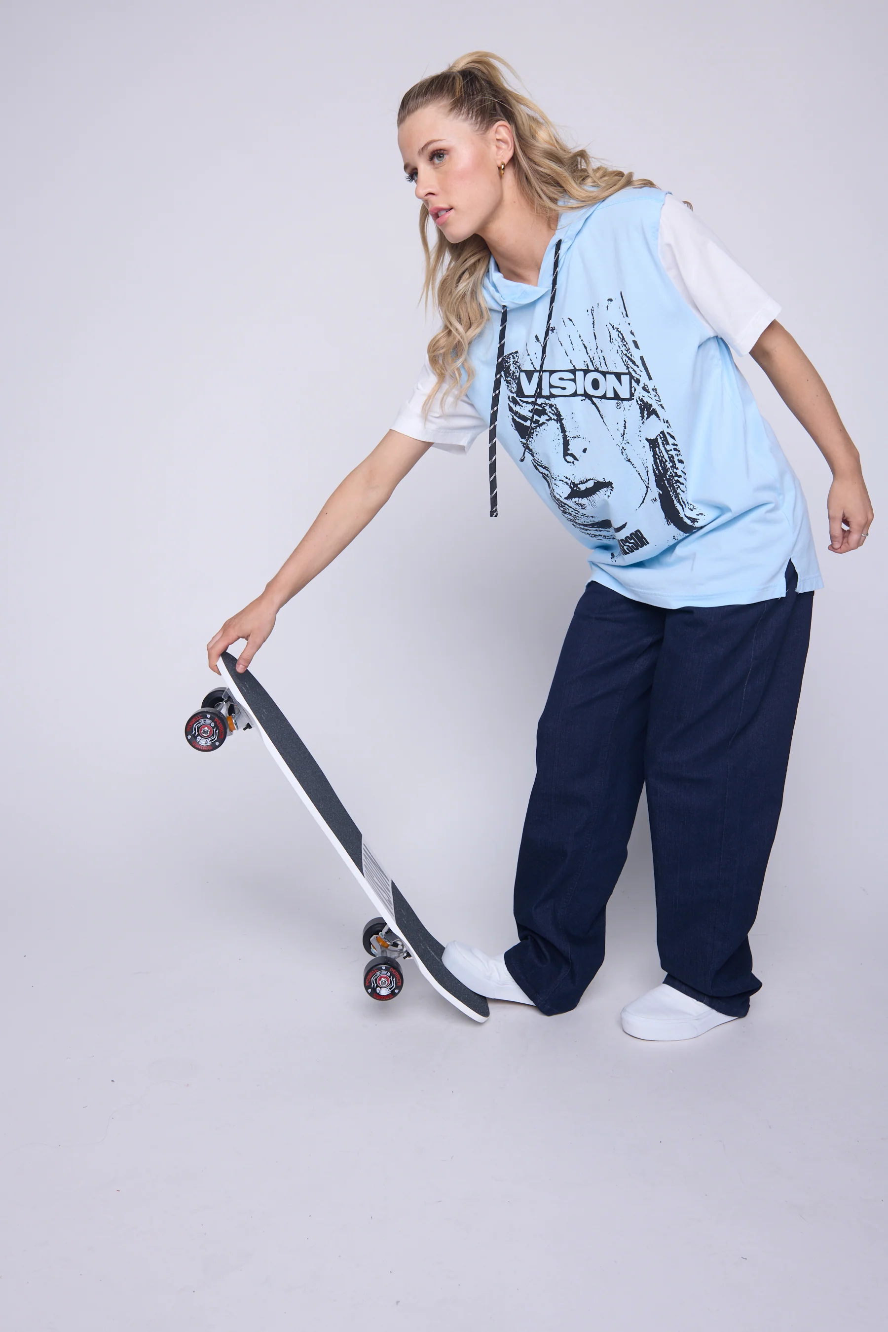 Hooded Short Sleeve Fooler - Blue Cloud - Image 5