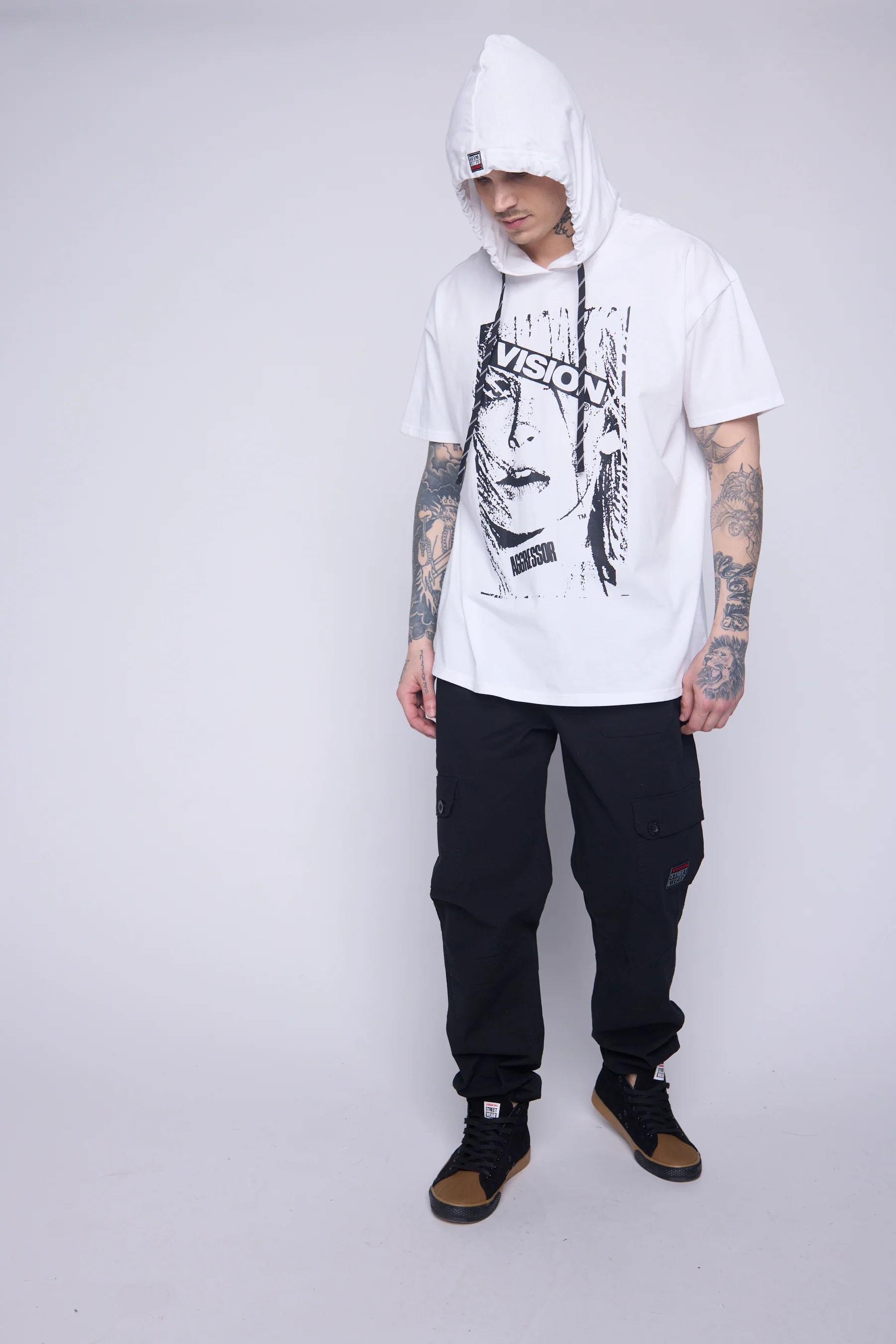 Hooded Short Sleeve Fooler - Ivory - Image 4