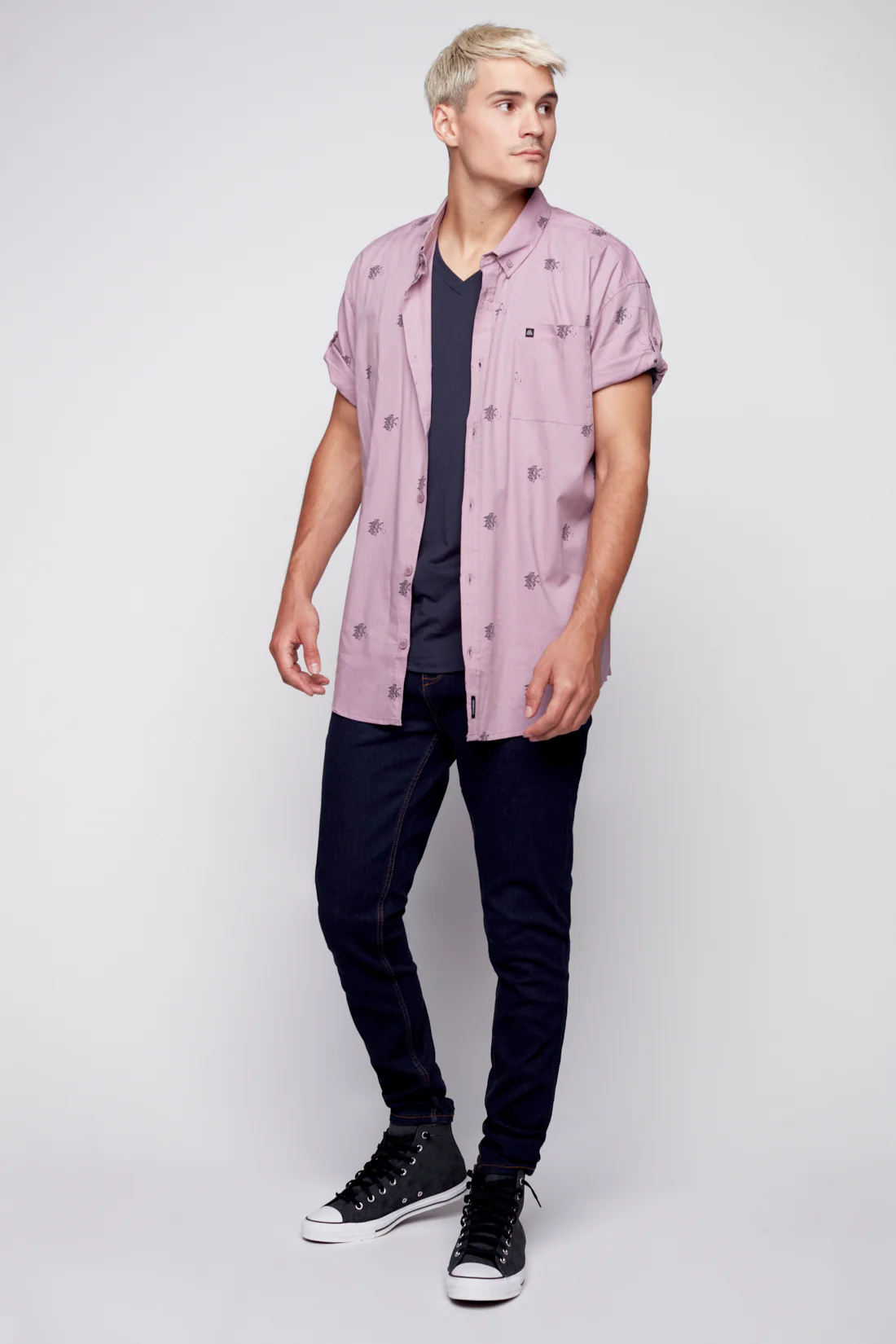 IDOL - Basic 5 Pockets Skinny Jean - Blue/Black Rinse Wash - Image 3