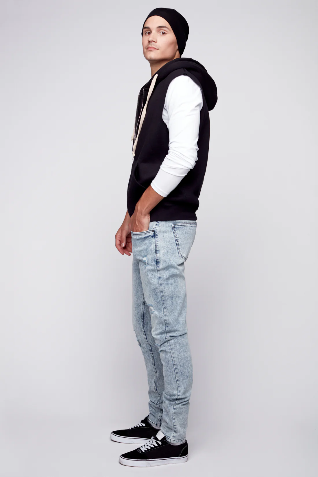 IDOL - Basic 5 Pockets Skinny Jean - Indigo Acid - Image 3