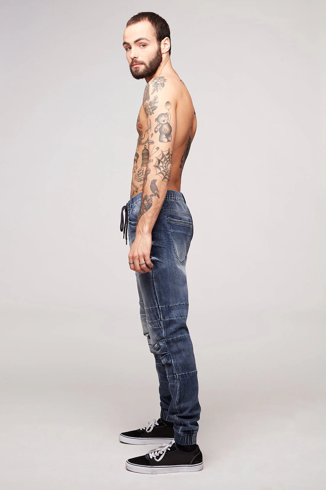 JACKSON - 5 Pocket Moto Pintuck Jogger - Med.Blue - Image 2