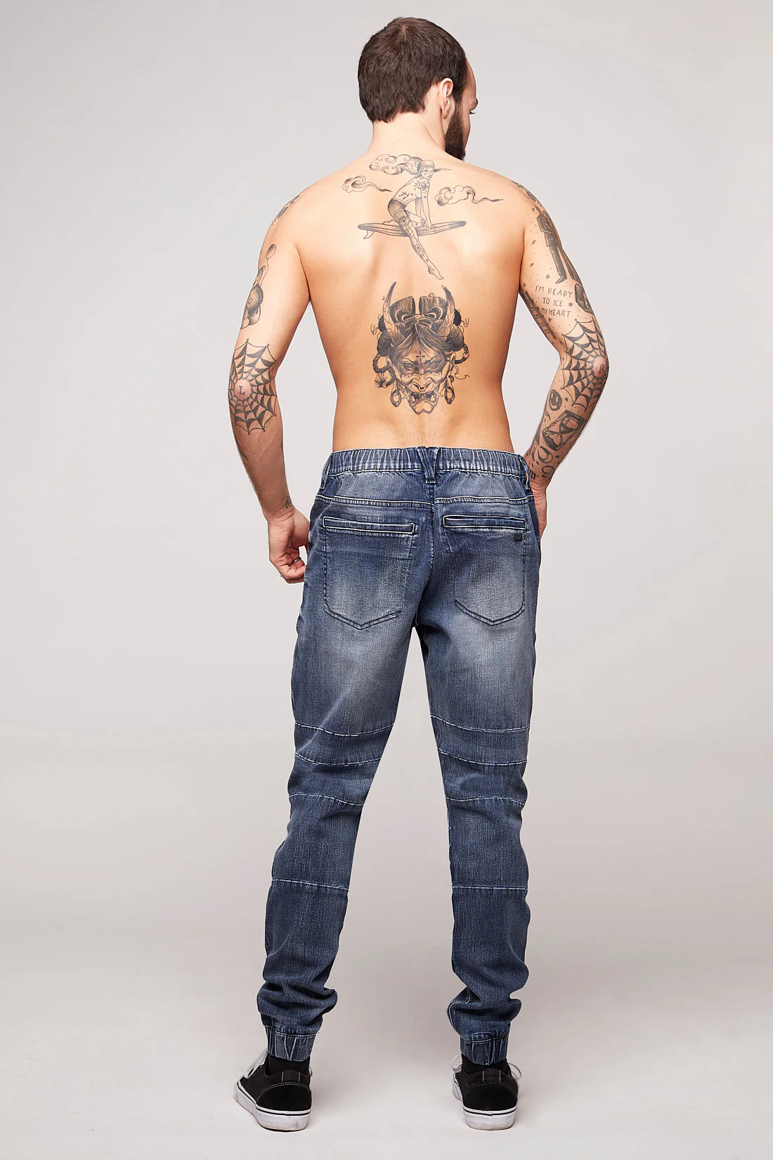 JACKSON - 5 Pocket Moto Pintuck Jogger - Med.Blue - Image 3