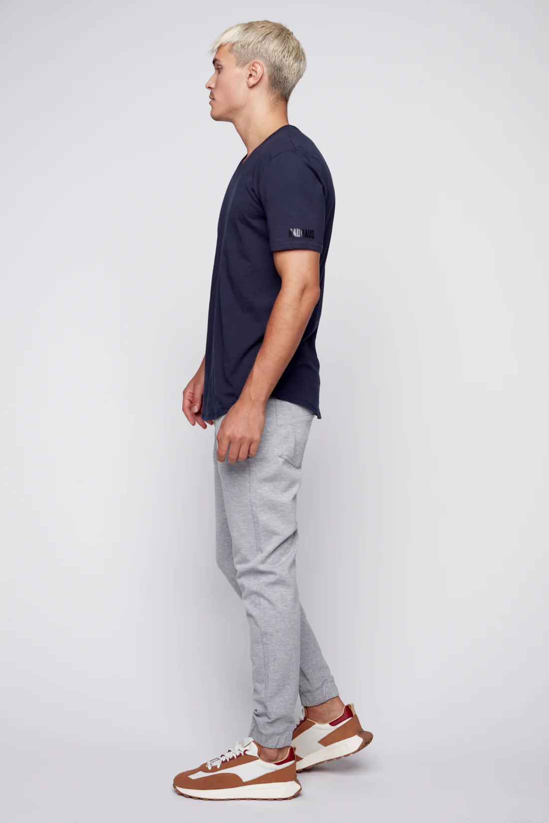 JAGGER - 5 Pocket Classic Knit Jogger - Light Grey Heather - Image 2