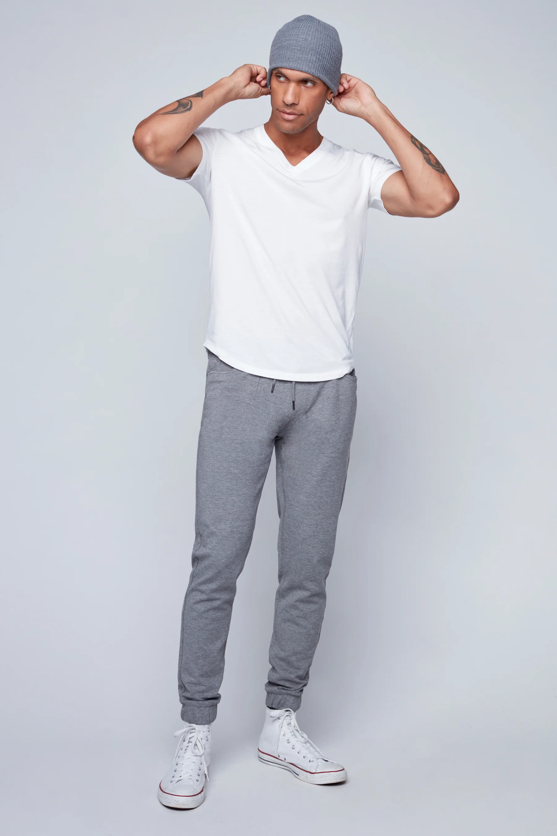 JAGGER - 5 Pocket Classic Knit Jogger - Mid Grey