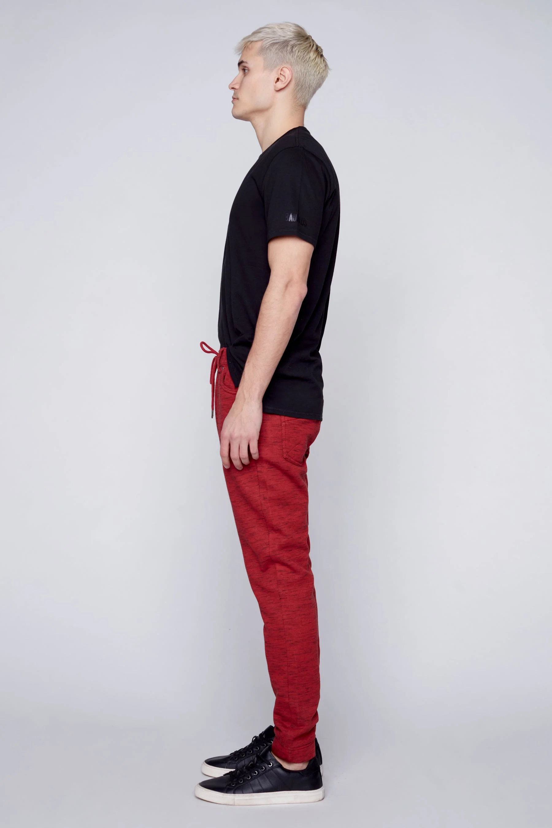 JAGGER - 5 Pocket Fleece Jogger - Heather Red - Image 2