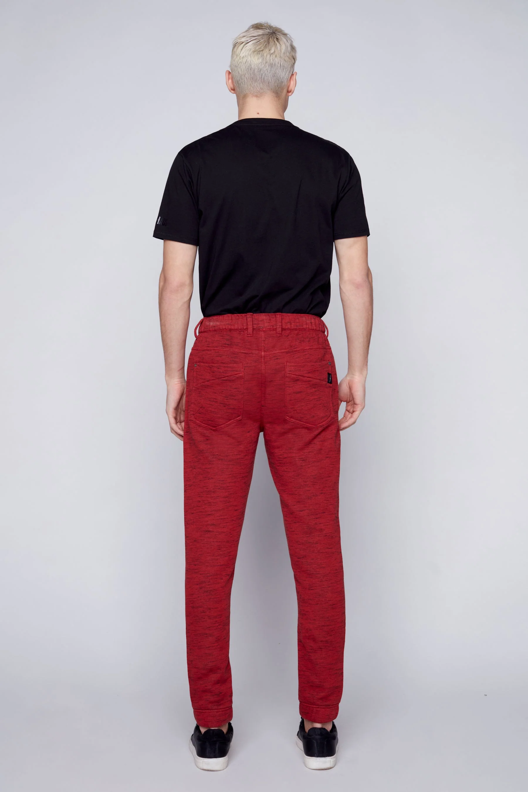 JAGGER - 5 Pocket Fleece Jogger - Heather Red - Image 3
