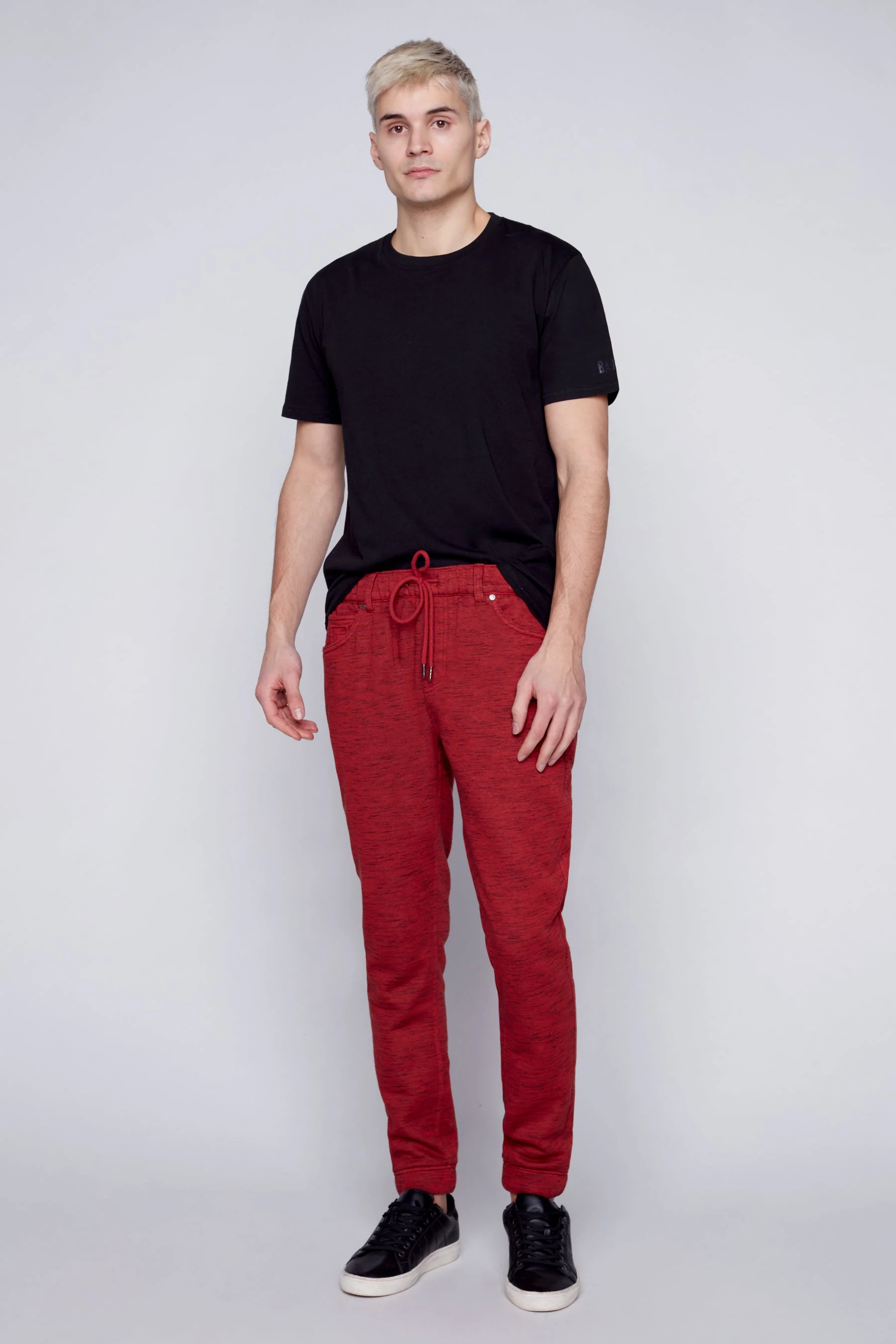 JAGGER - 5 Pocket Fleece Jogger - Heather Red - Image 4